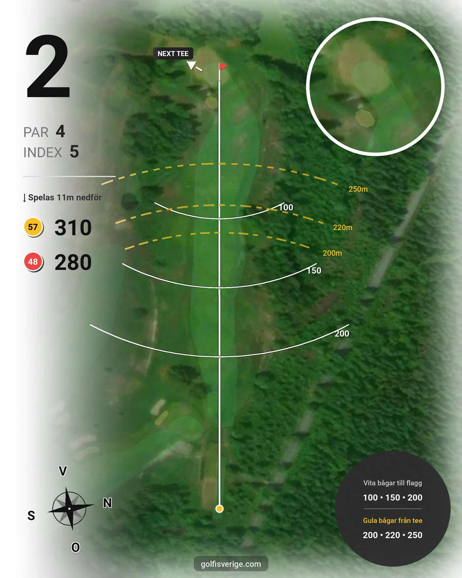 Banguide Puttoms 18 hål hål 2 karta