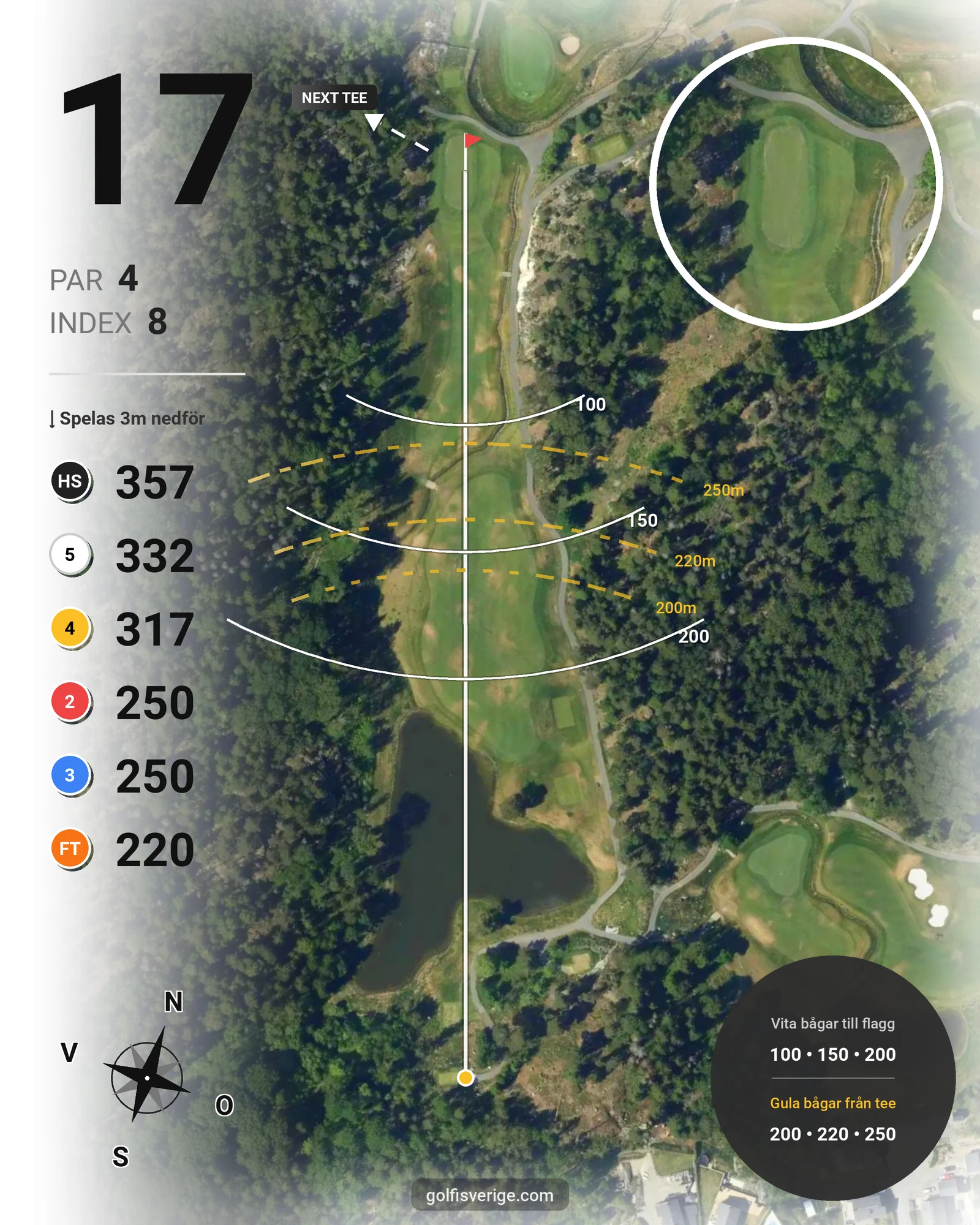Banguide East Course hål 17 karta