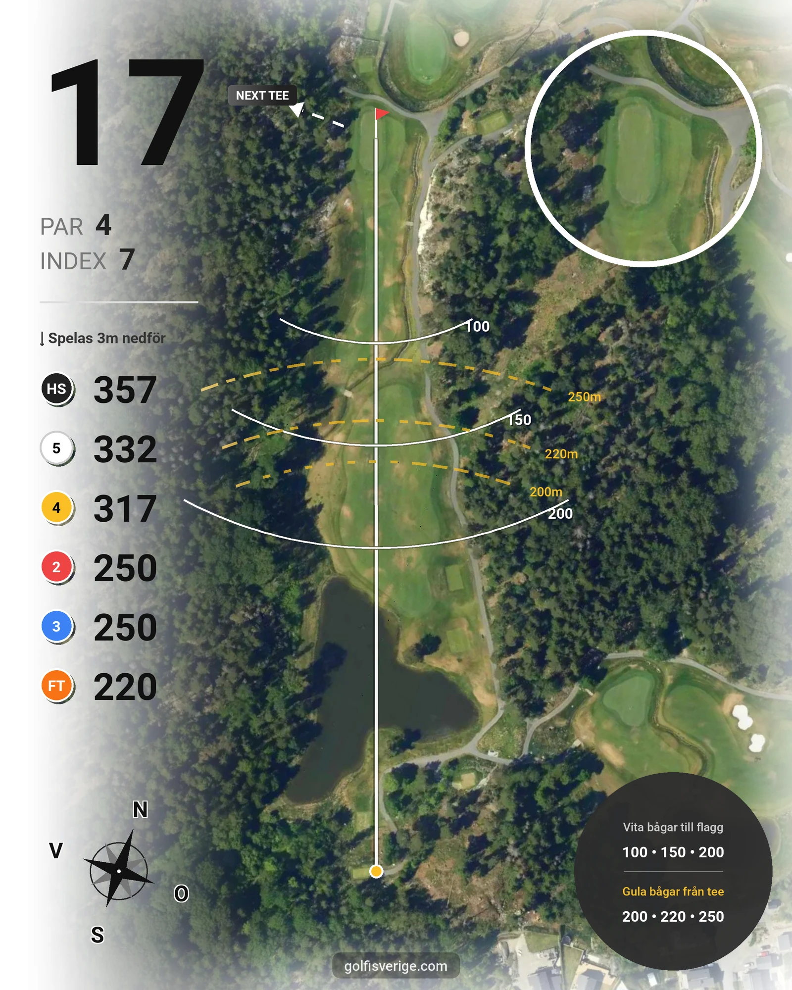 Banguide East Course hål 10-18 hål 17 karta