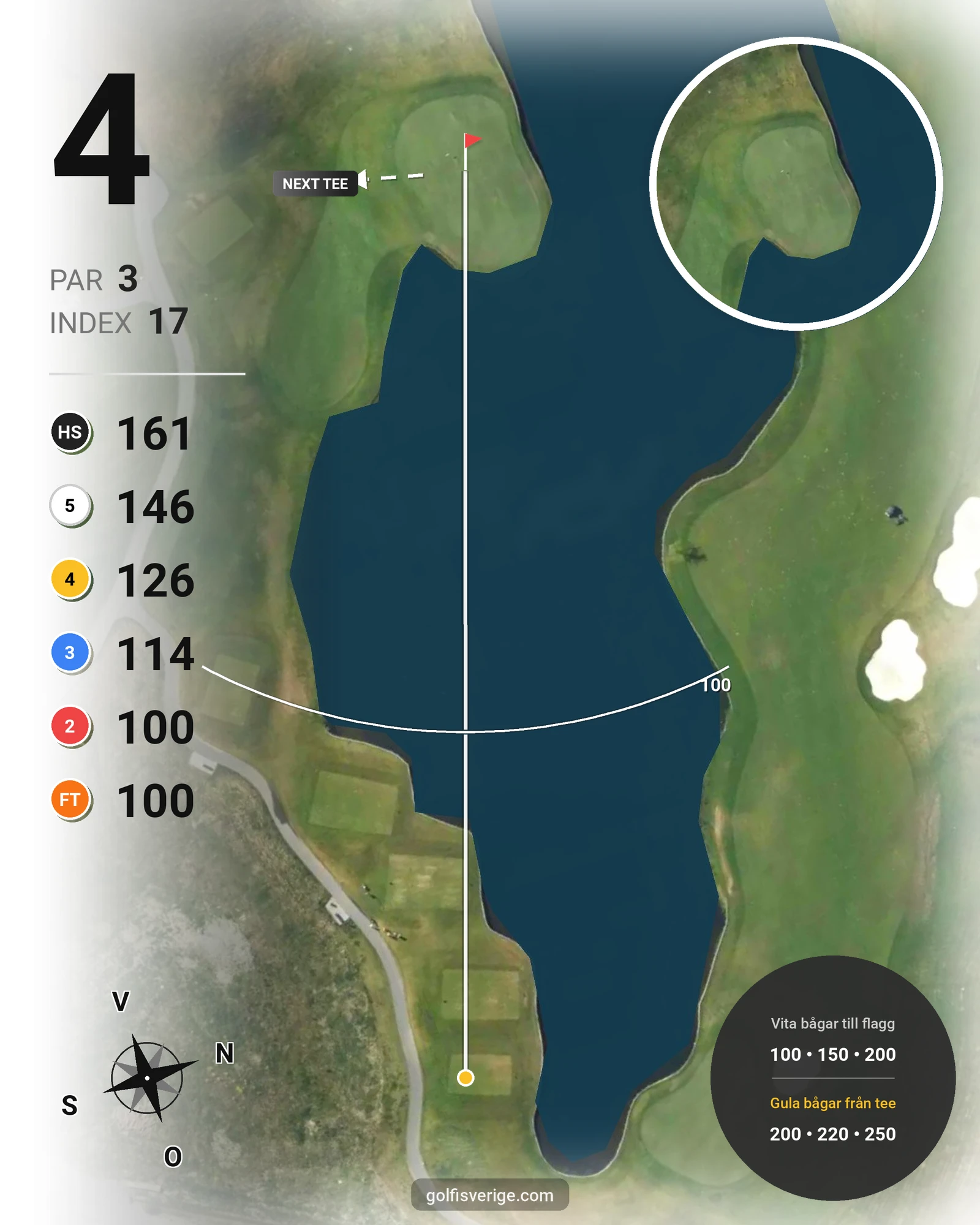 Banguide East Course hål 4 karta