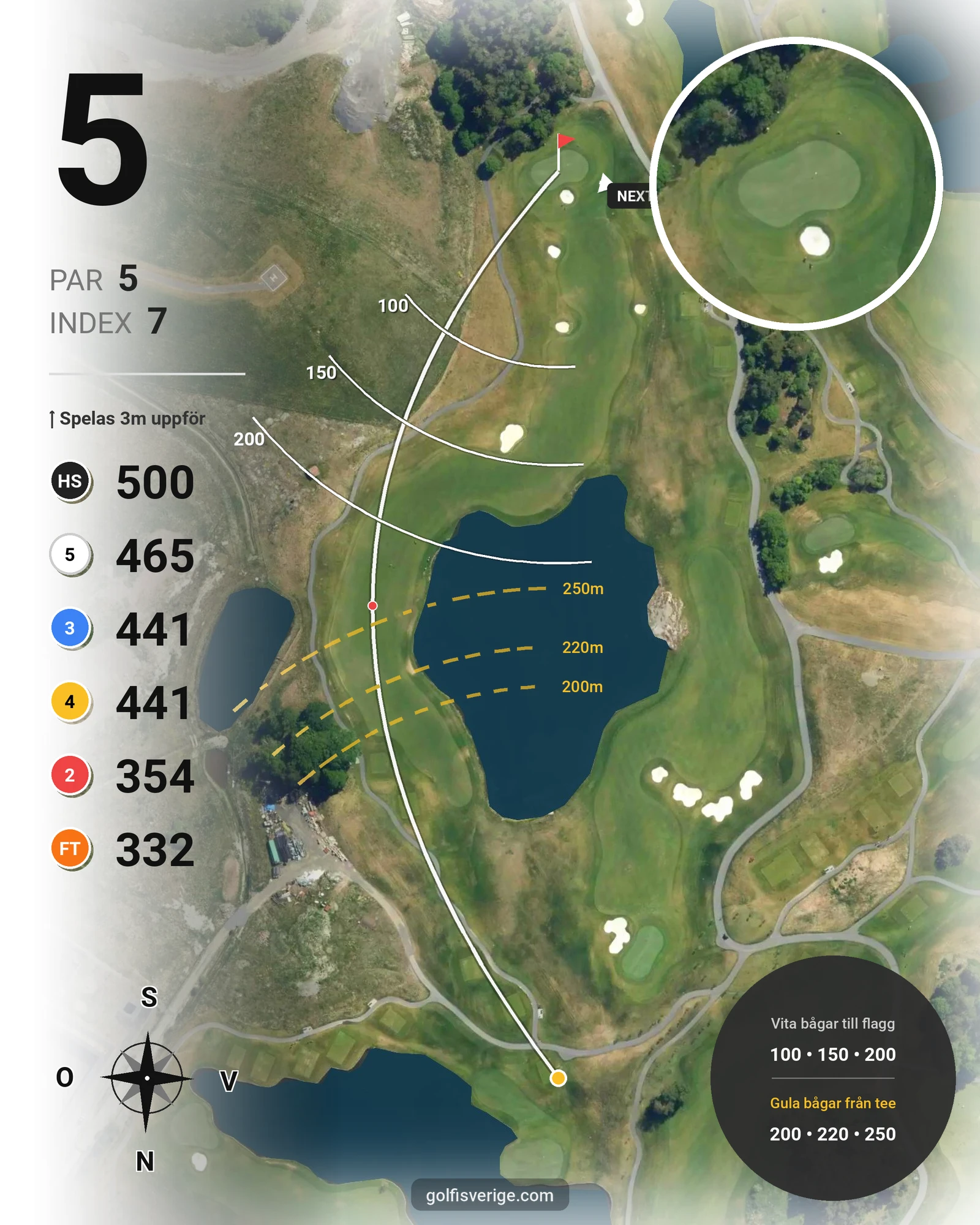 Banguide East Course hål 5 karta