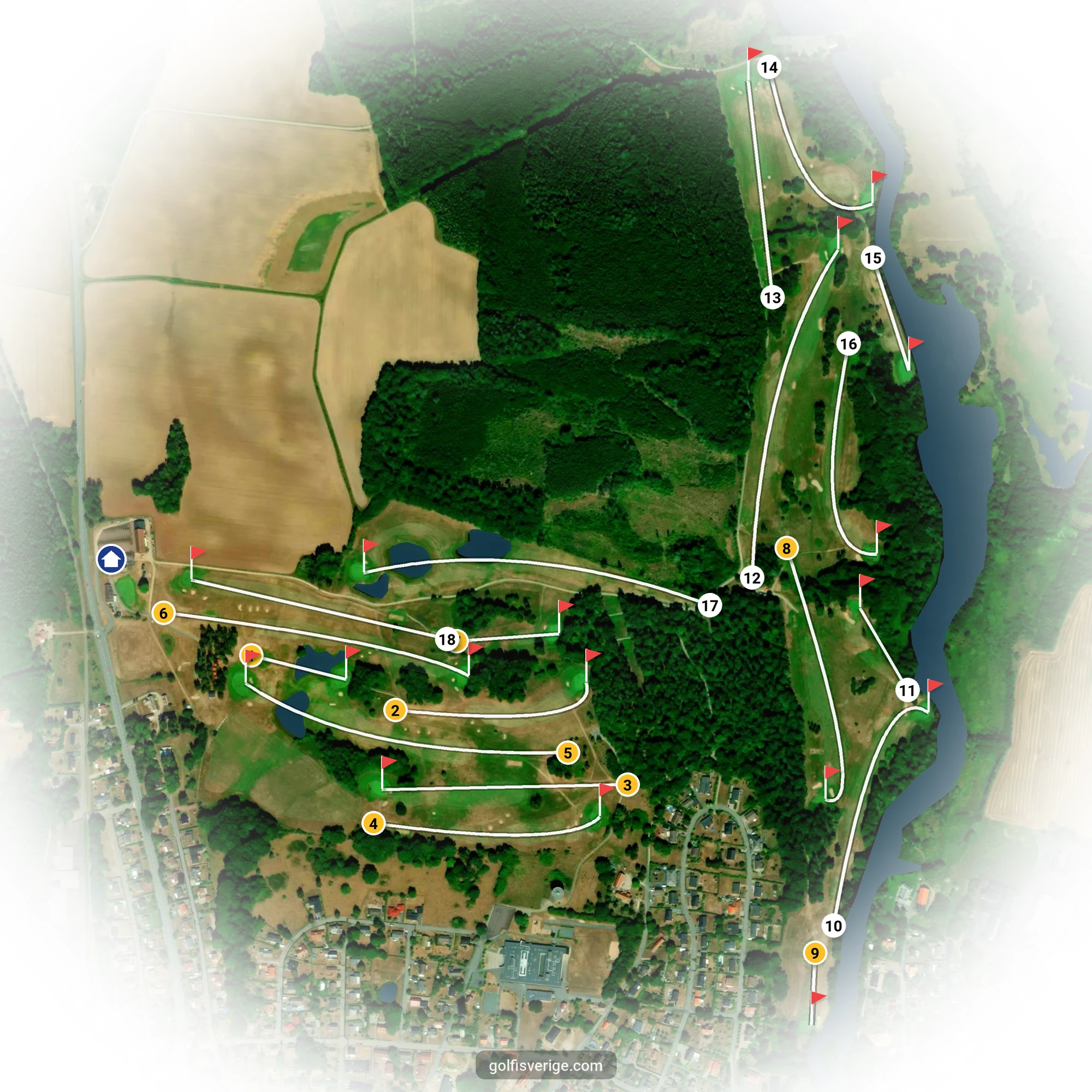 Banguide för Östra Göinge Golfklubb på Östra Göinge Golfklubb