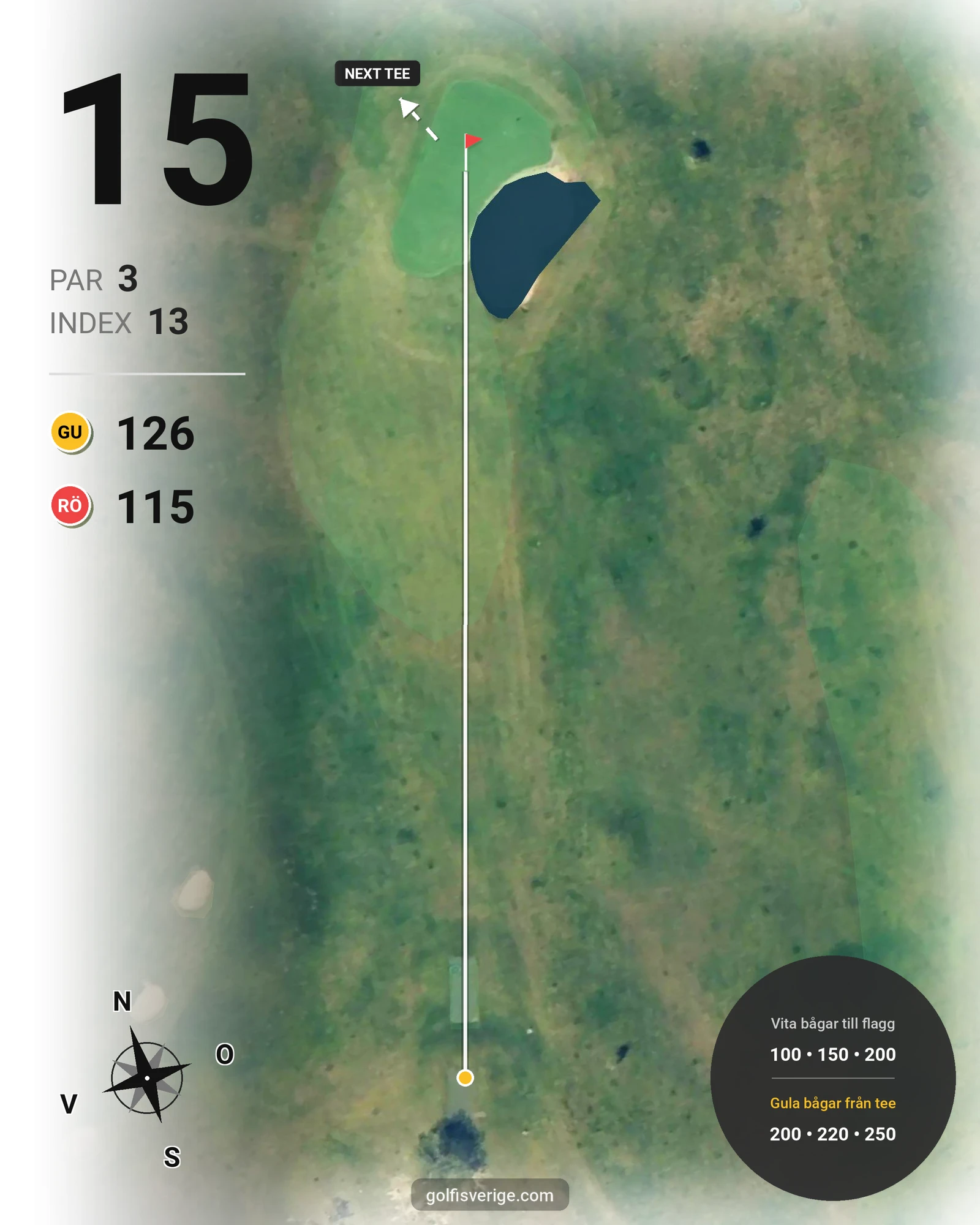 Banguide Oxie Golfklubb på Oxie Golfklubb - Hål 15 karta
