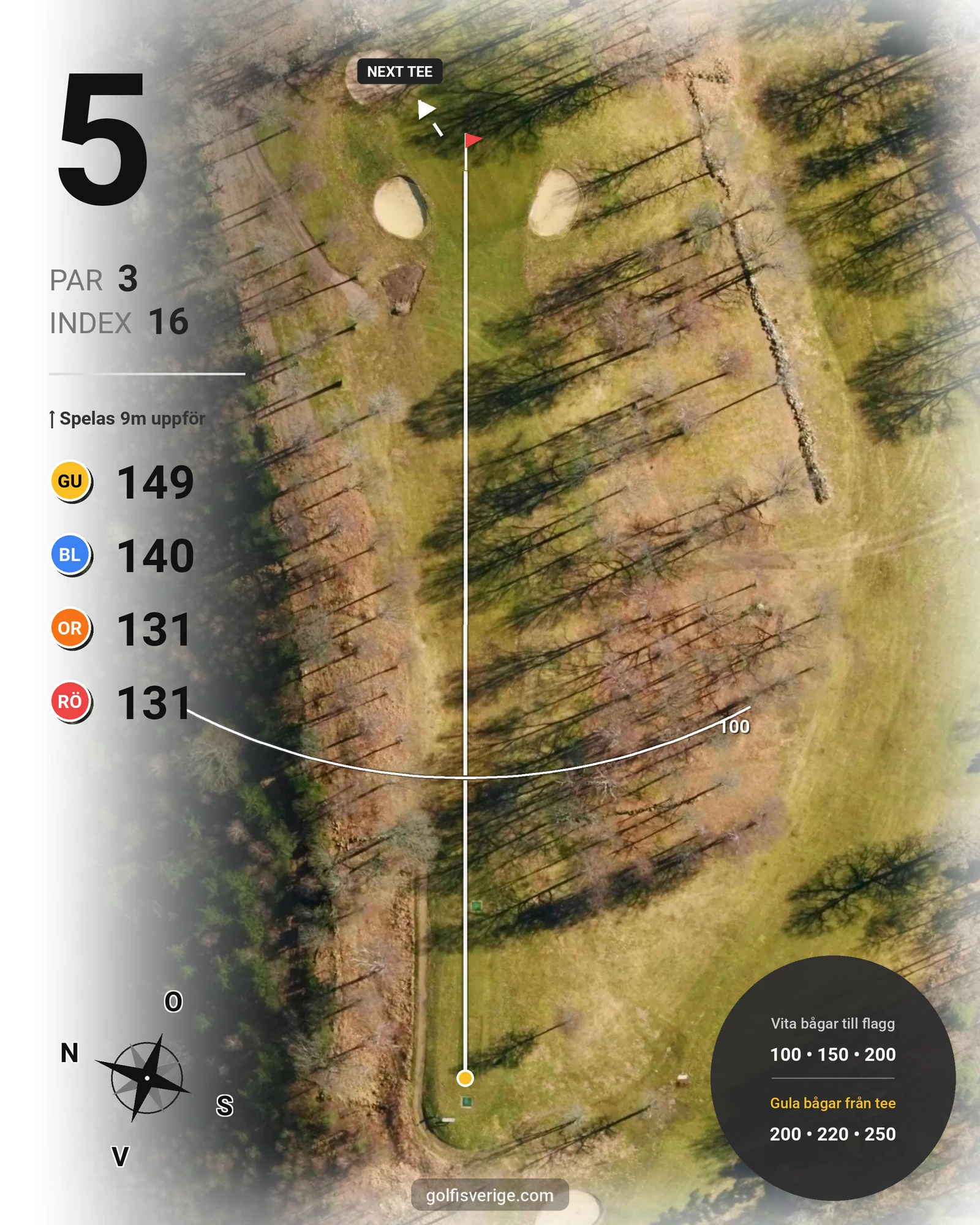 Banguide Partille GK på Partille Golfklubb - Hål 5 karta