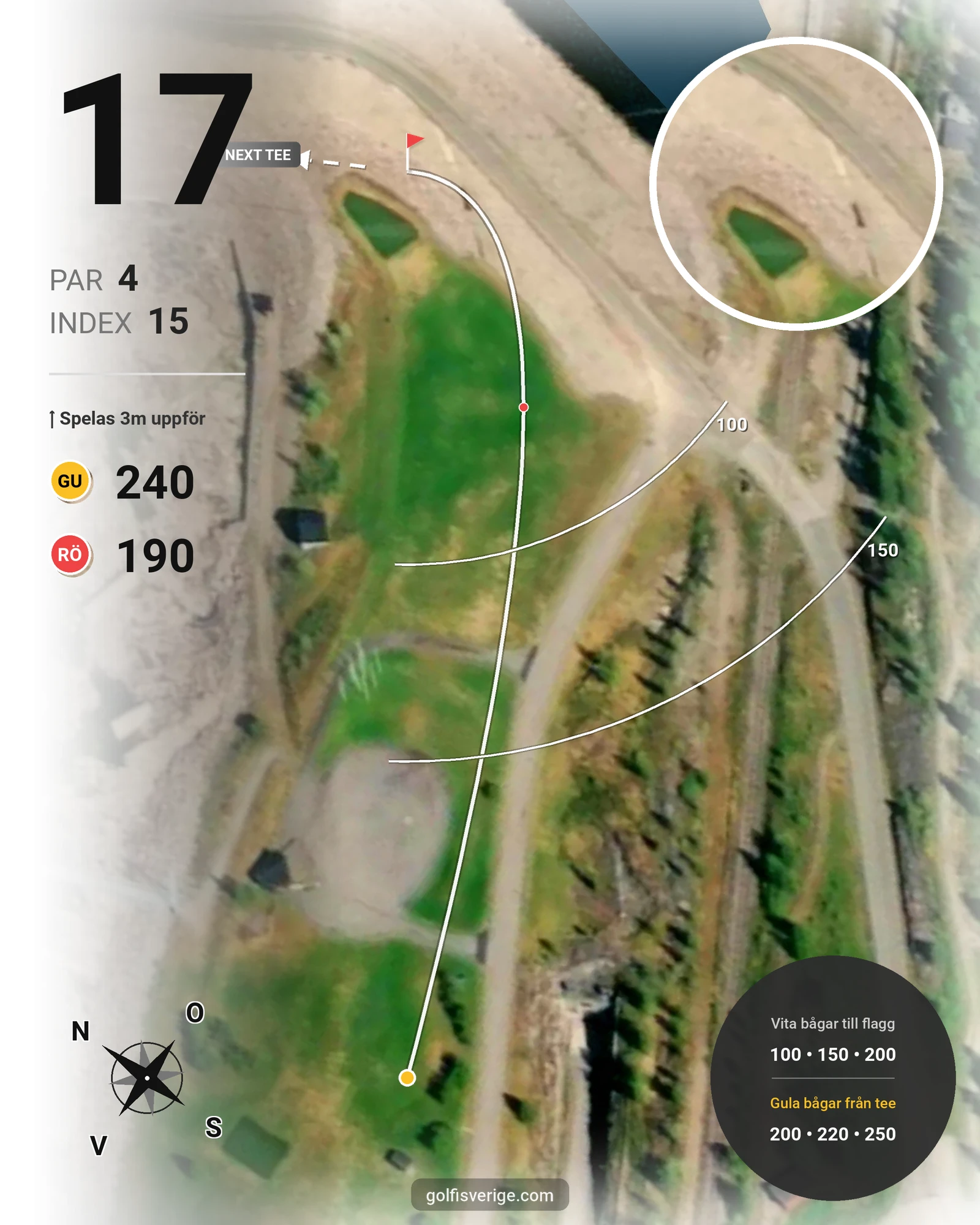 Banguide Porjus Golfbana på Porjus Golfklubb - Hål 17 karta