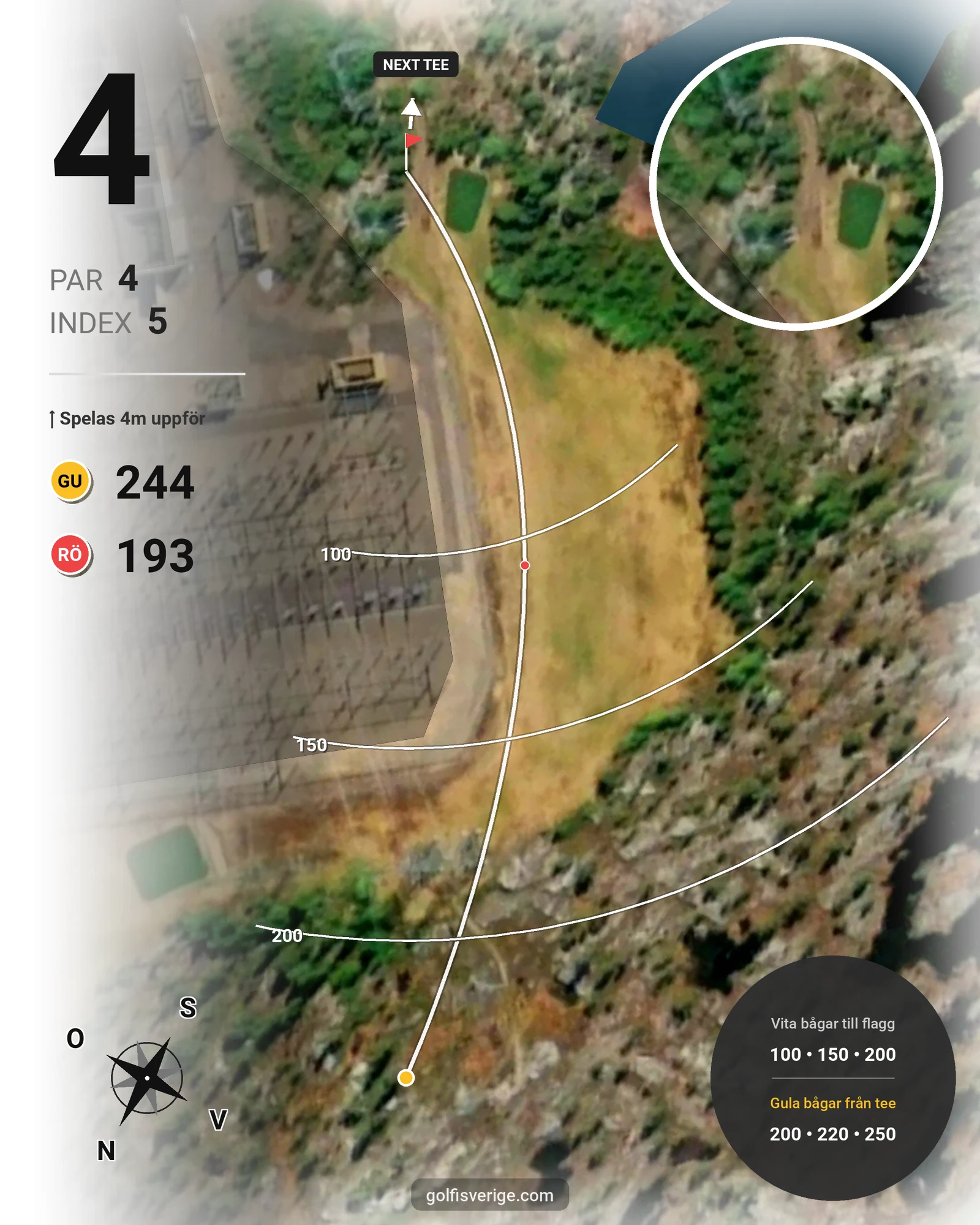 Banguide Porjus Golfbana på Porjus Golfklubb - Hål 4 karta