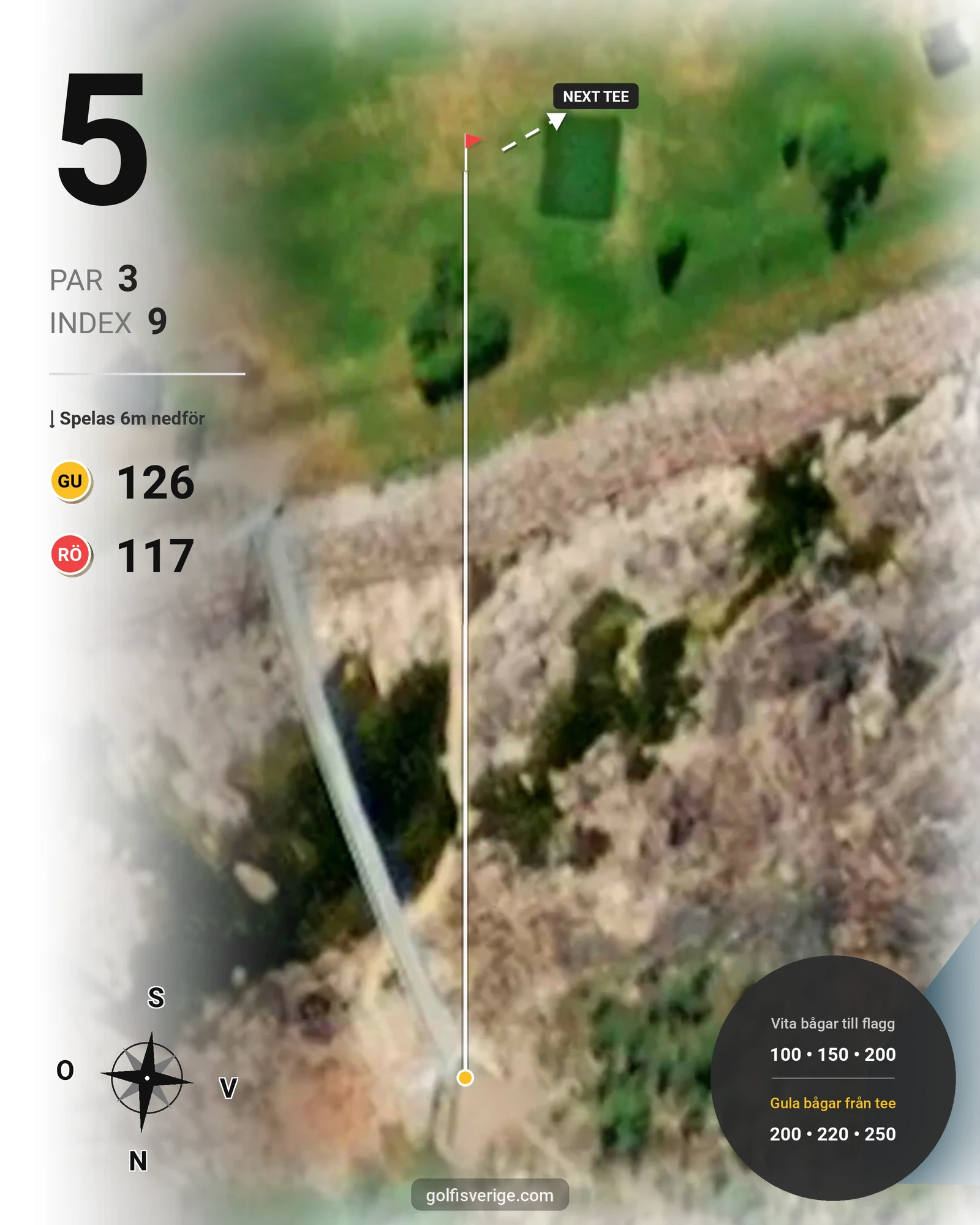 Banguide Porjus Golfbana på Porjus Golfklubb - Hål 5 karta