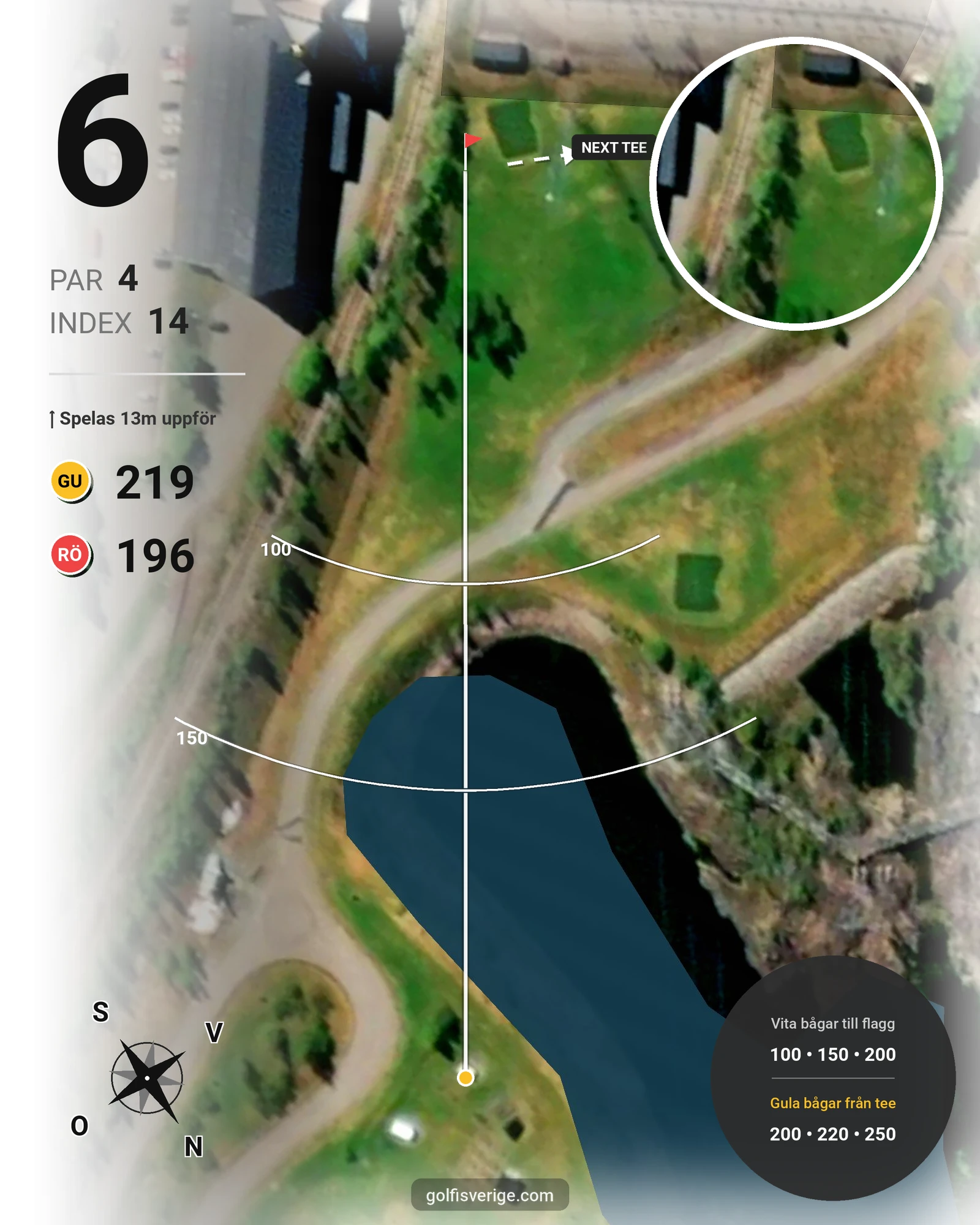 Banguide Porjus Golfbana på Porjus Golfklubb - Hål 6 karta