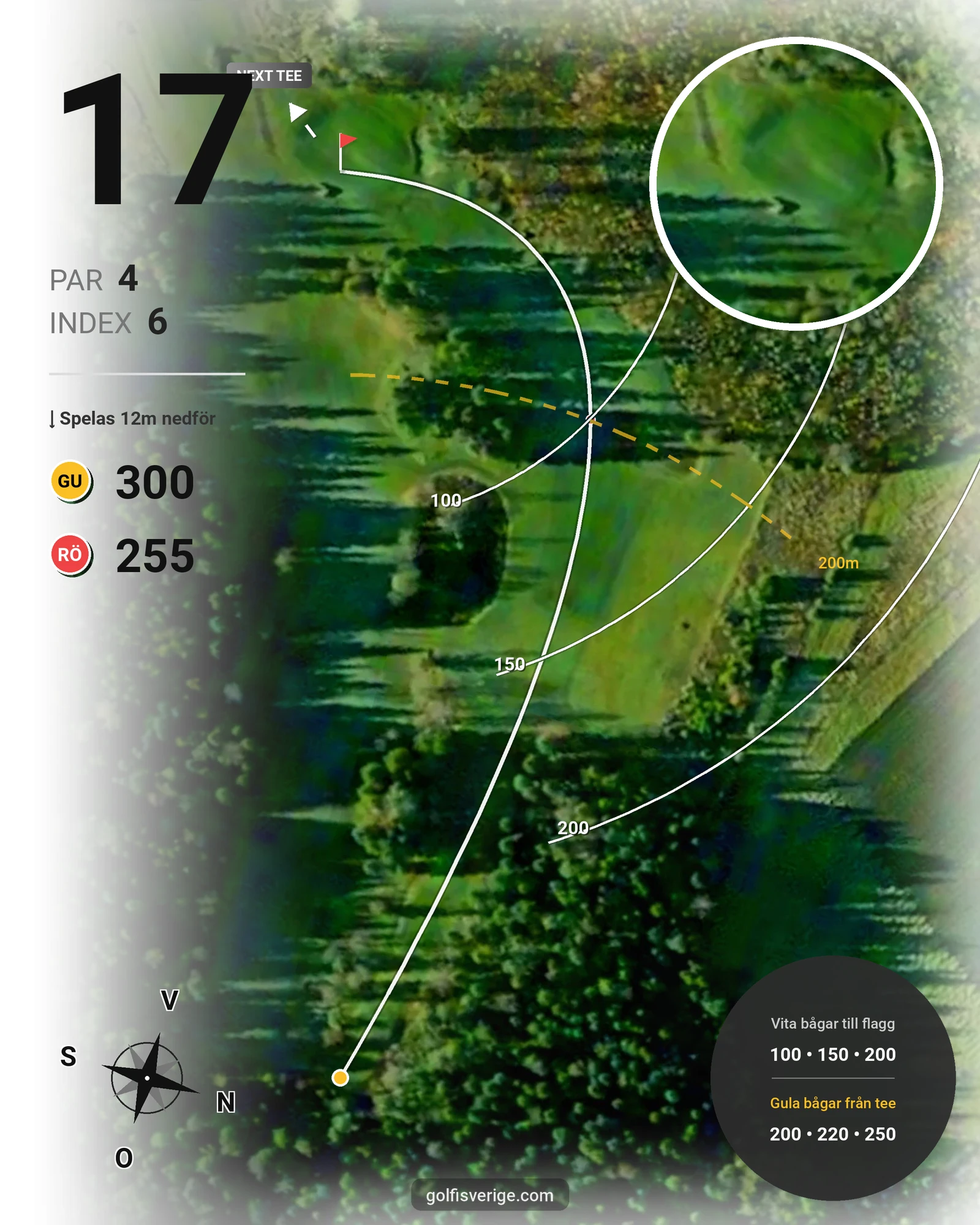 Banguide 9-hålsbanan med Pay & Play på Sala Golfklubb - Hål 17 karta