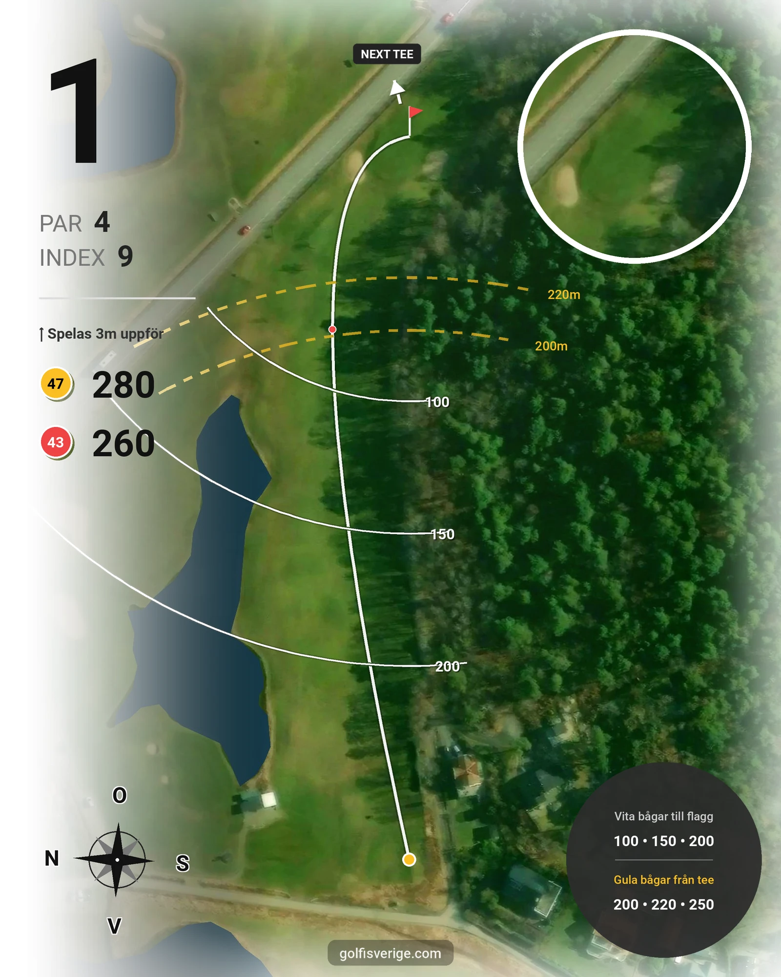 Banguide Särö 62 på Särö Golf Club - Hål 1 karta