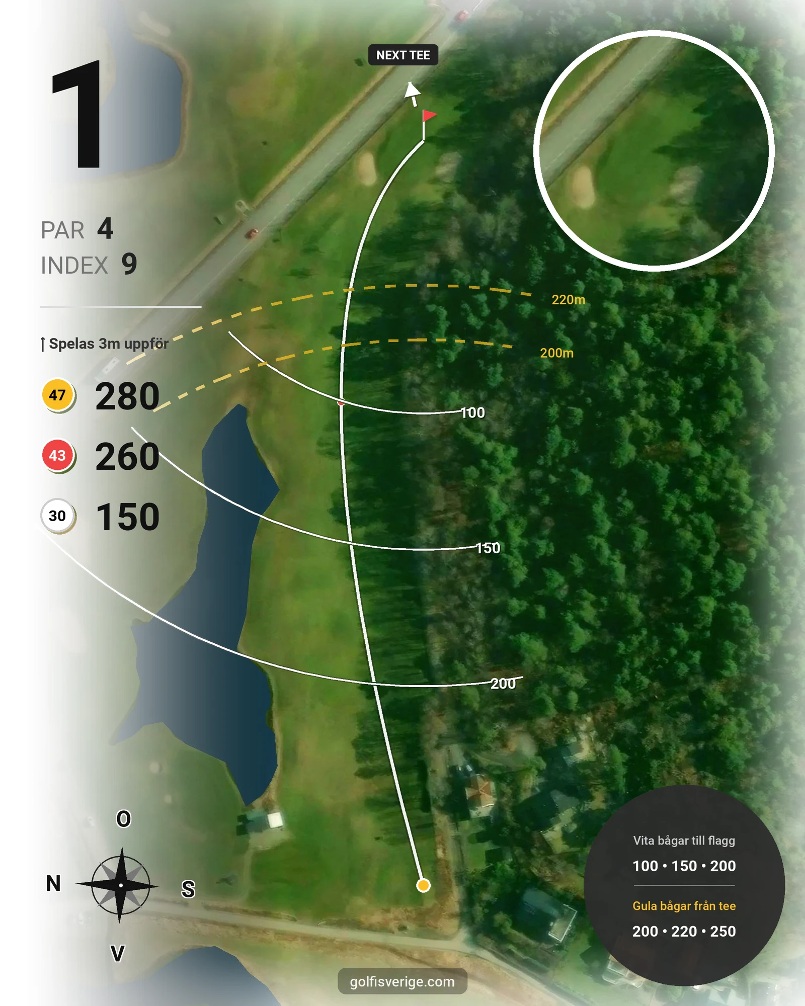 Banguide Särö GC - Särö 70 hål 1 karta