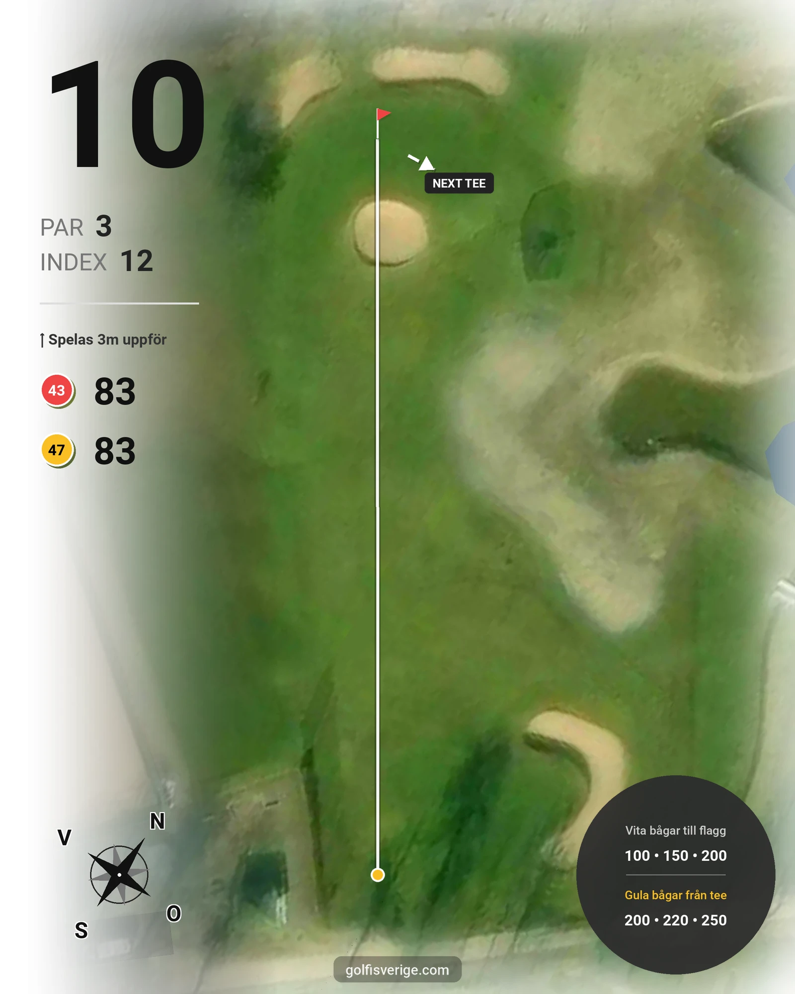 Banguide Särö 62 på Särö Golf Club - Hål 10 karta