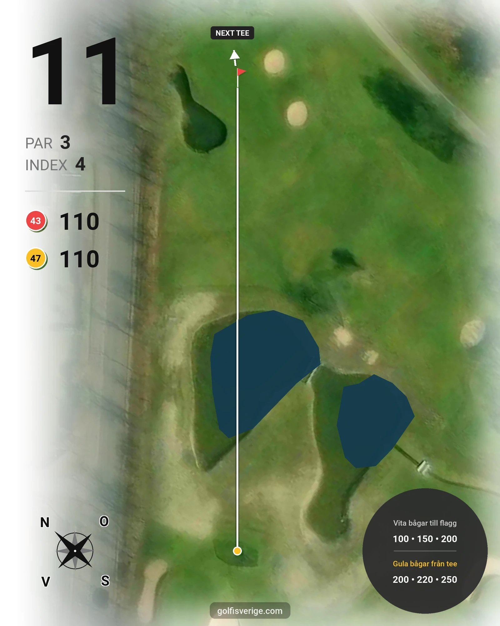 Banguide Särö 62 på Särö Golf Club - Hål 11 karta