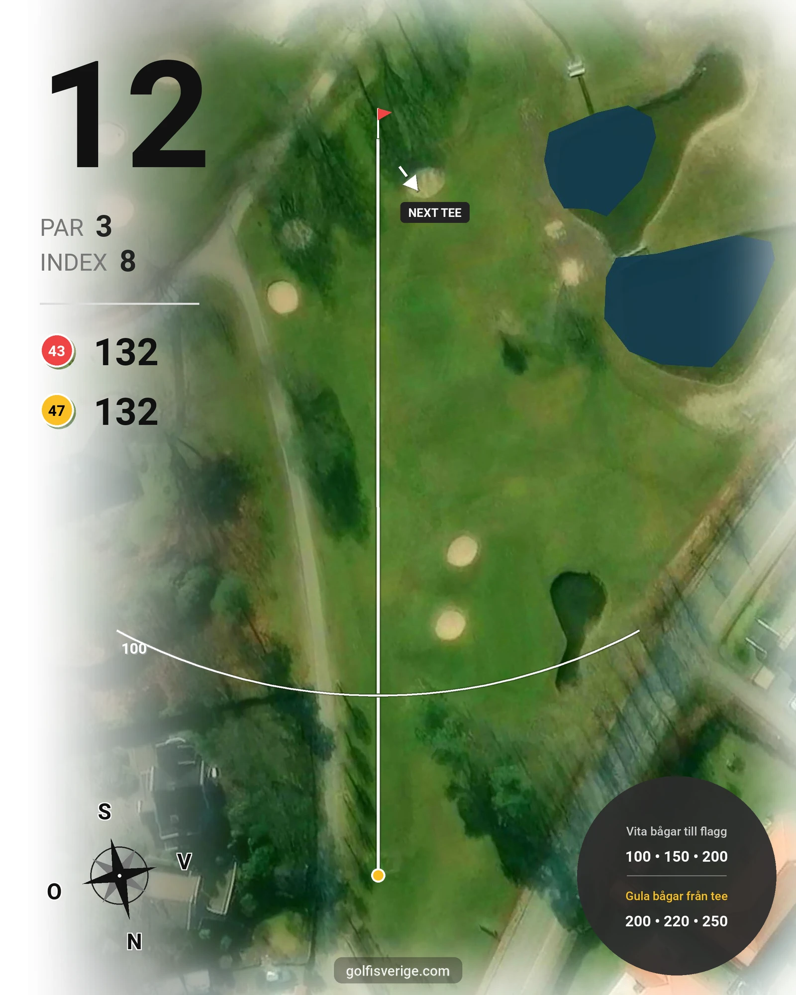 Banguide Särö 62 på Särö Golf Club - Hål 12 karta