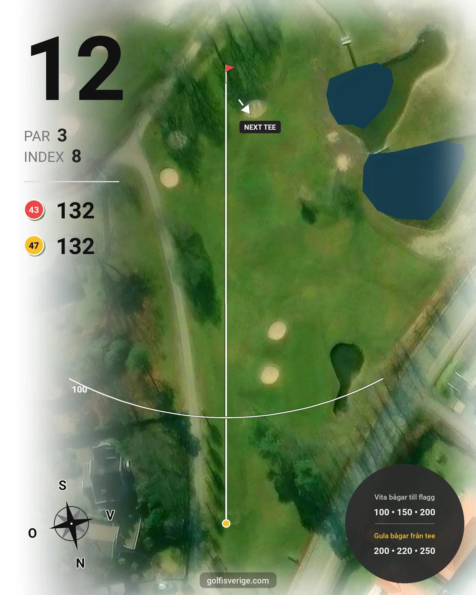 Banguide Särö GC - Särö 54 hål 12 karta