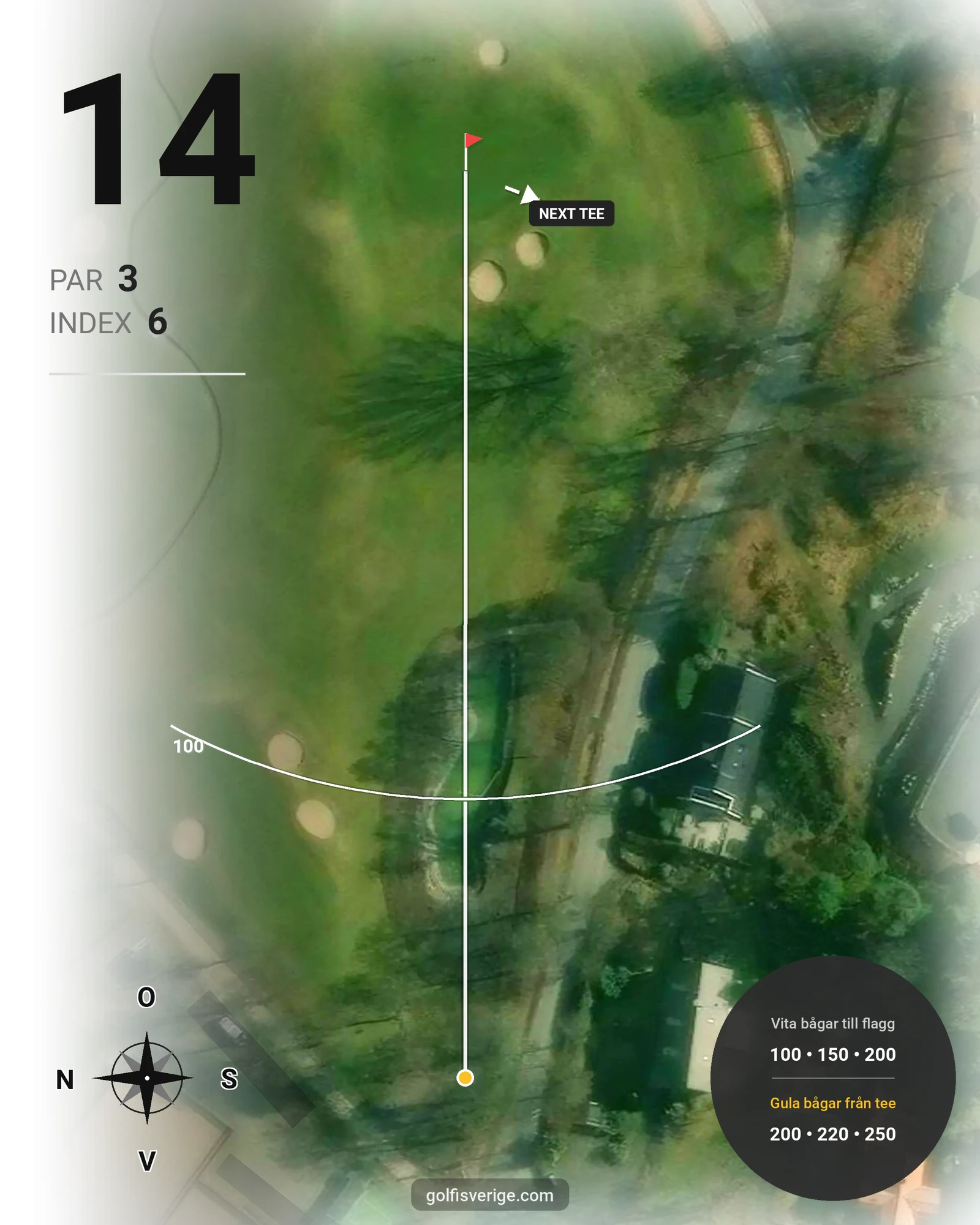 Banguide Särö 62 på Särö Golf Club - Hål 14 karta
