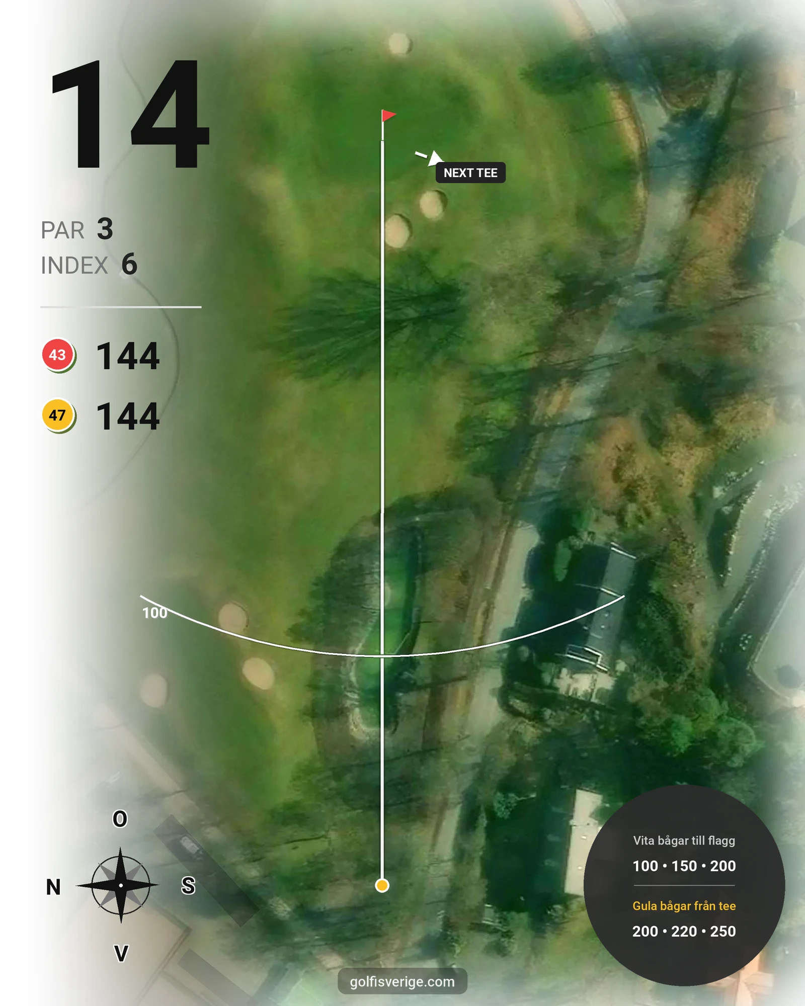Banguide Särö GC - Särö 54 hål 14 karta