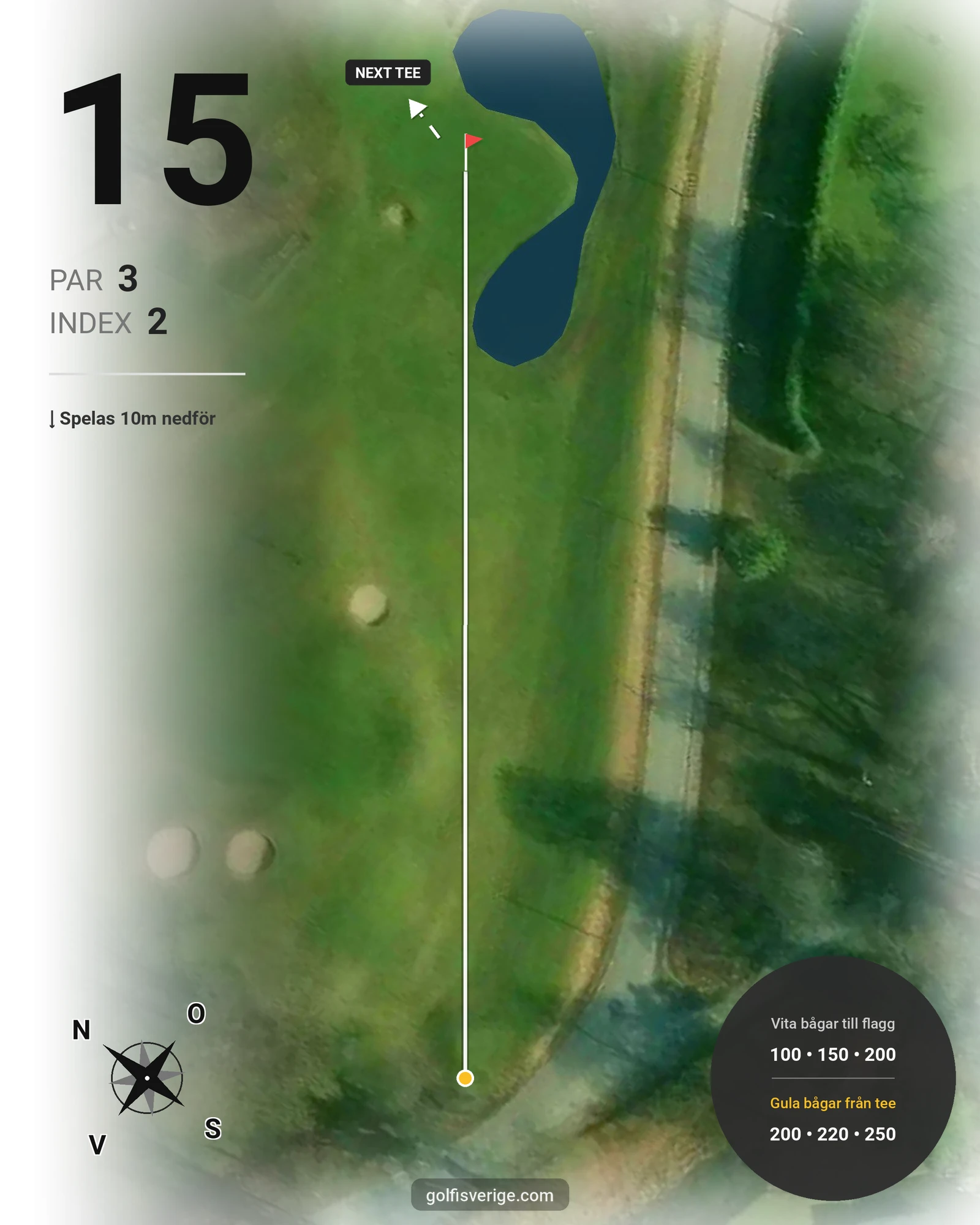 Banguide Särö 62 på Särö Golf Club - Hål 15 karta