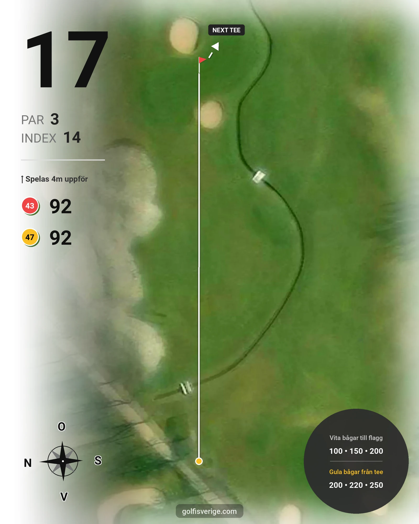 Banguide Särö 62 på Särö Golf Club - Hål 17 karta