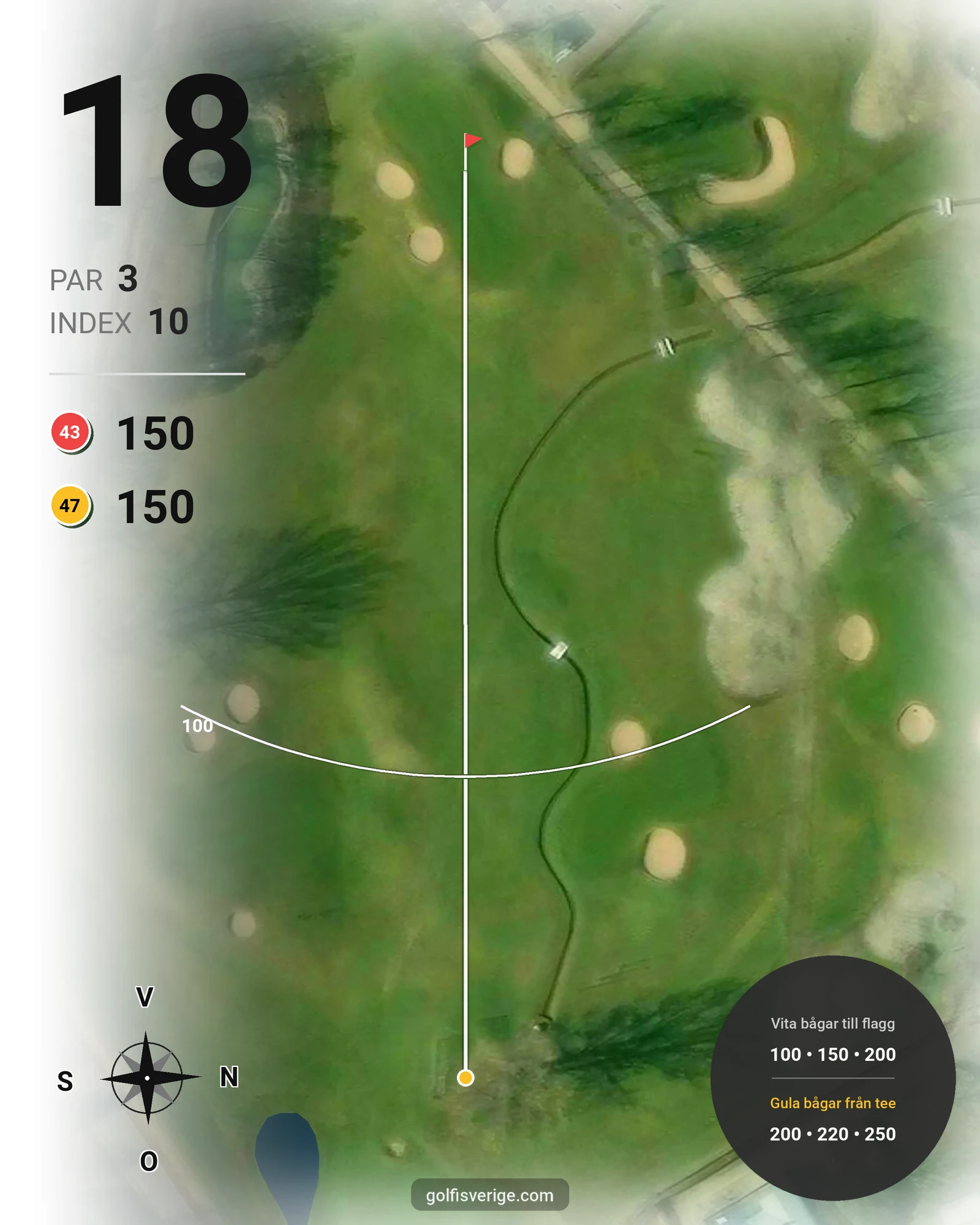 Banguide Särö 62 på Särö Golf Club - Hål 18 karta