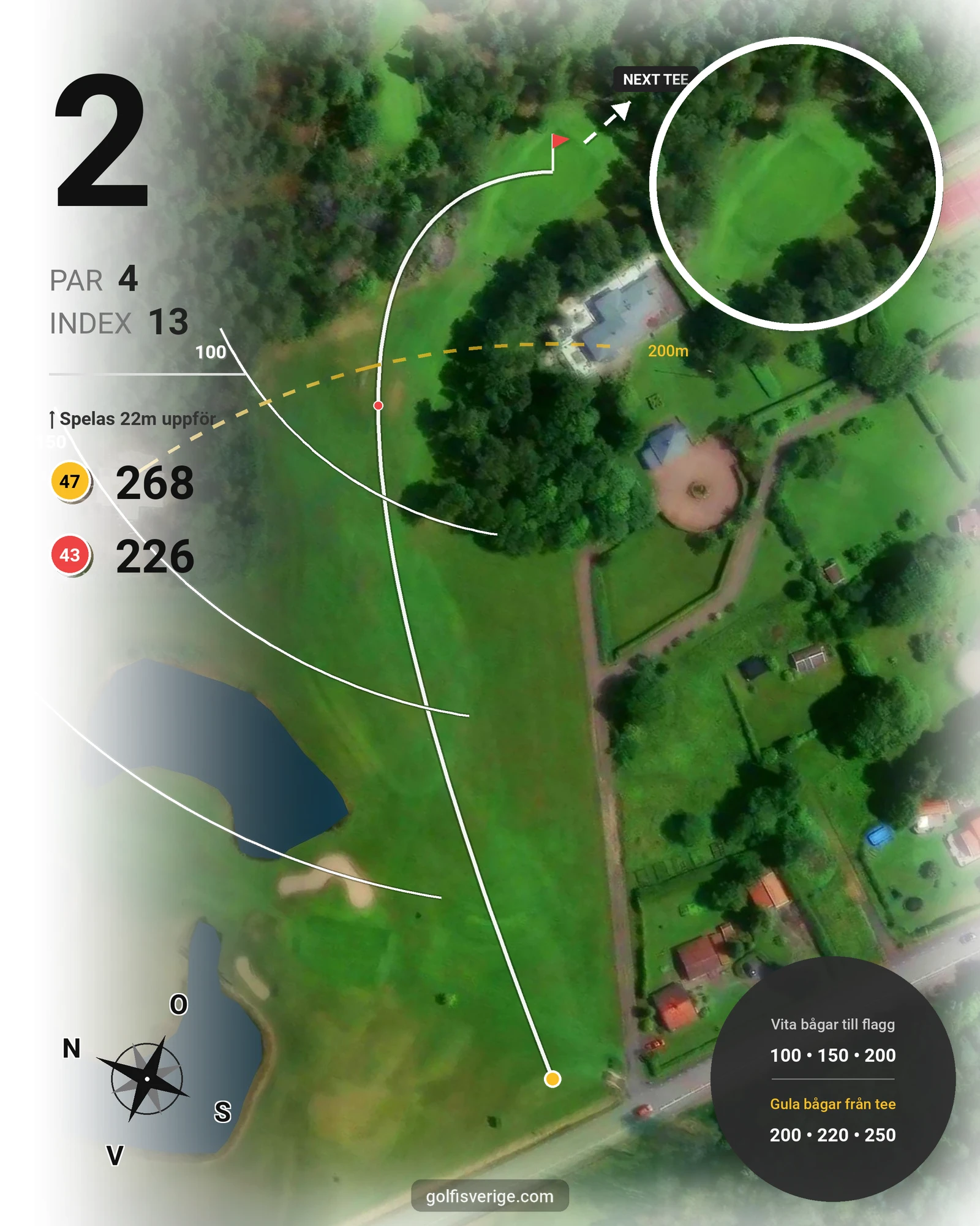 Banguide Särö 62 på Särö Golf Club - Hål 2 karta