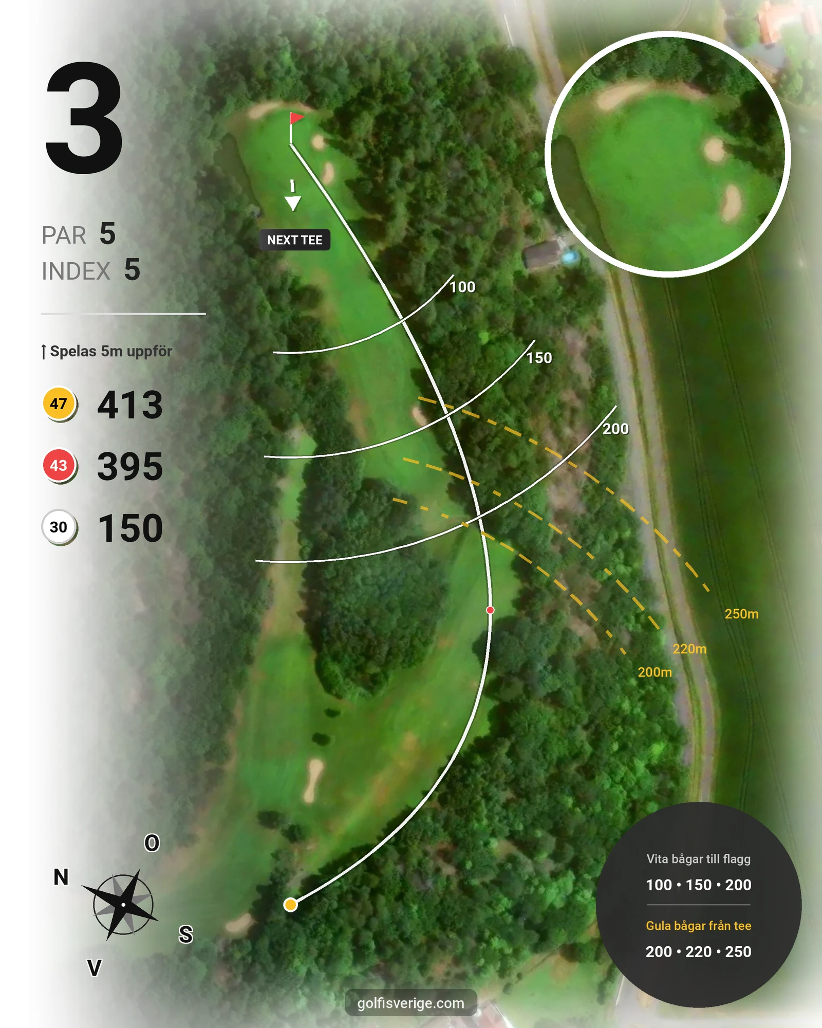 Banguide Särö GC - Särö 70 hål 3 karta