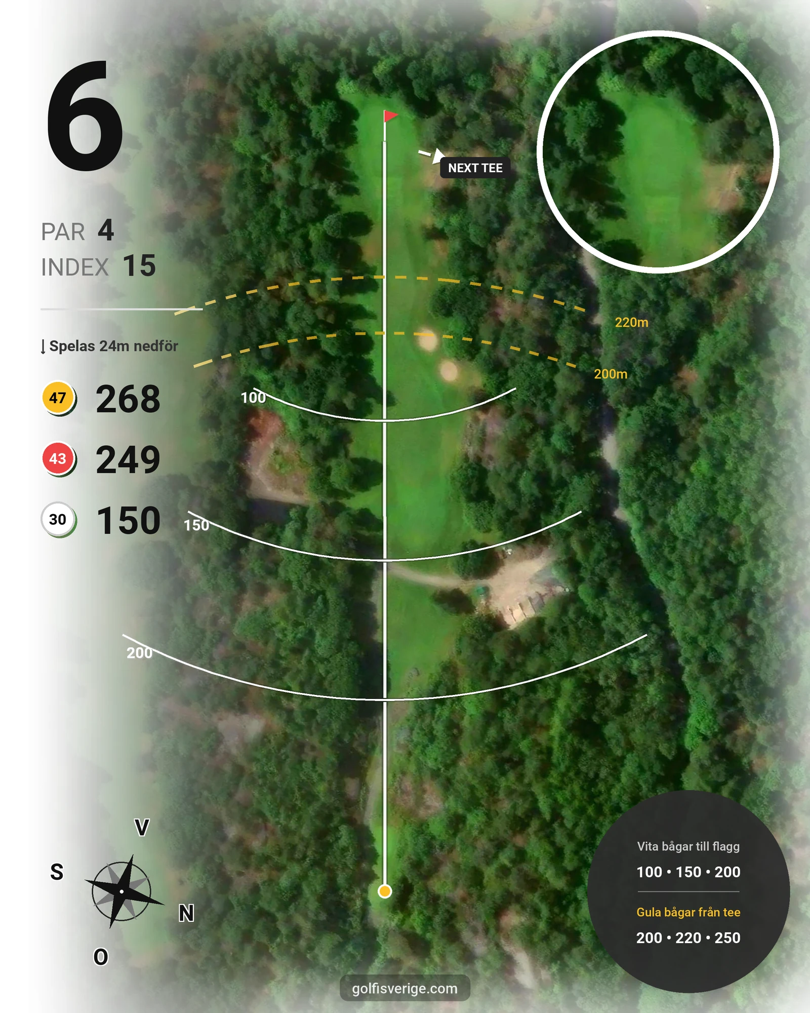 Banguide Särö GC - Särö 70 hål 6 karta