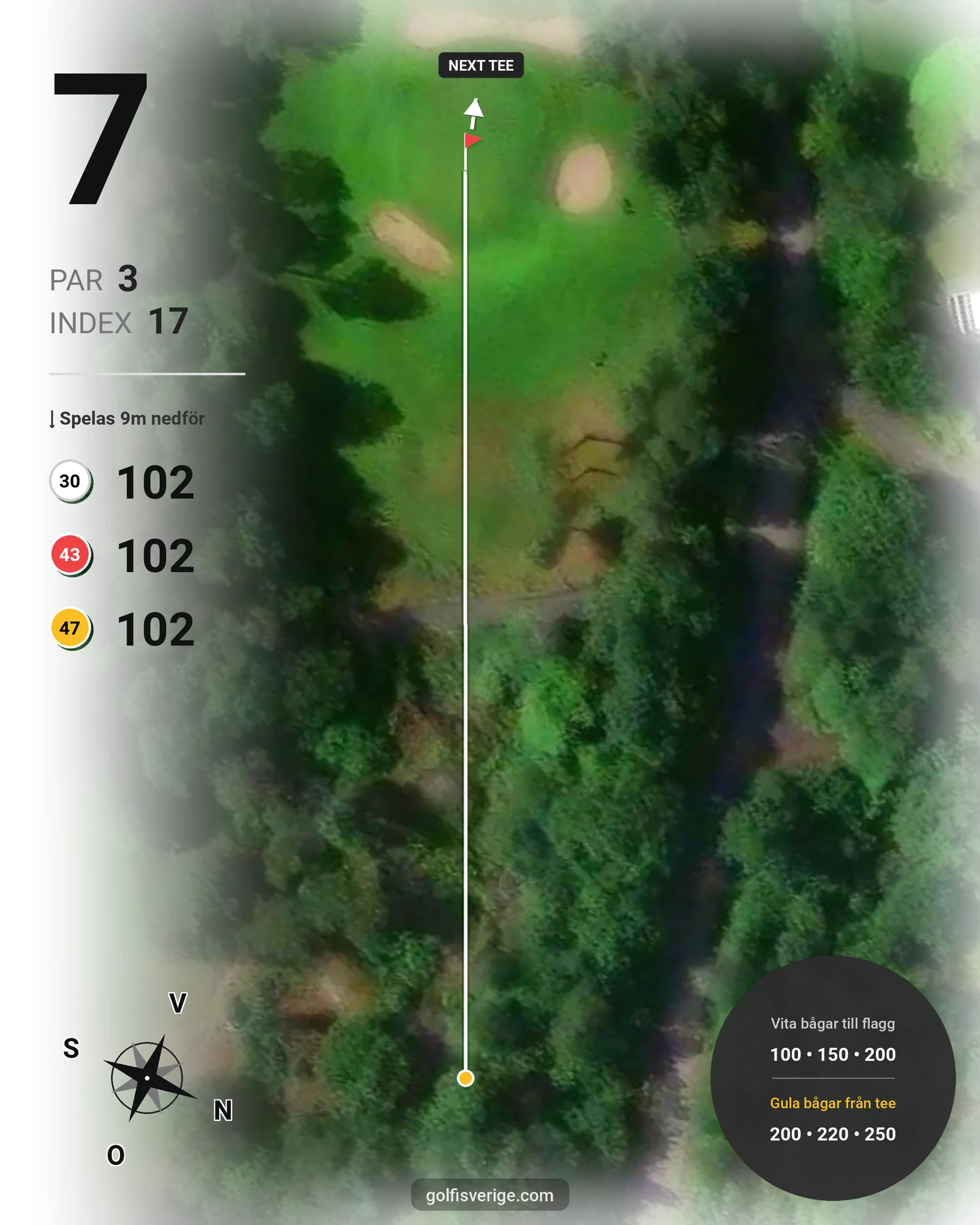Banguide Särö GC - Särö 70 hål 7 karta