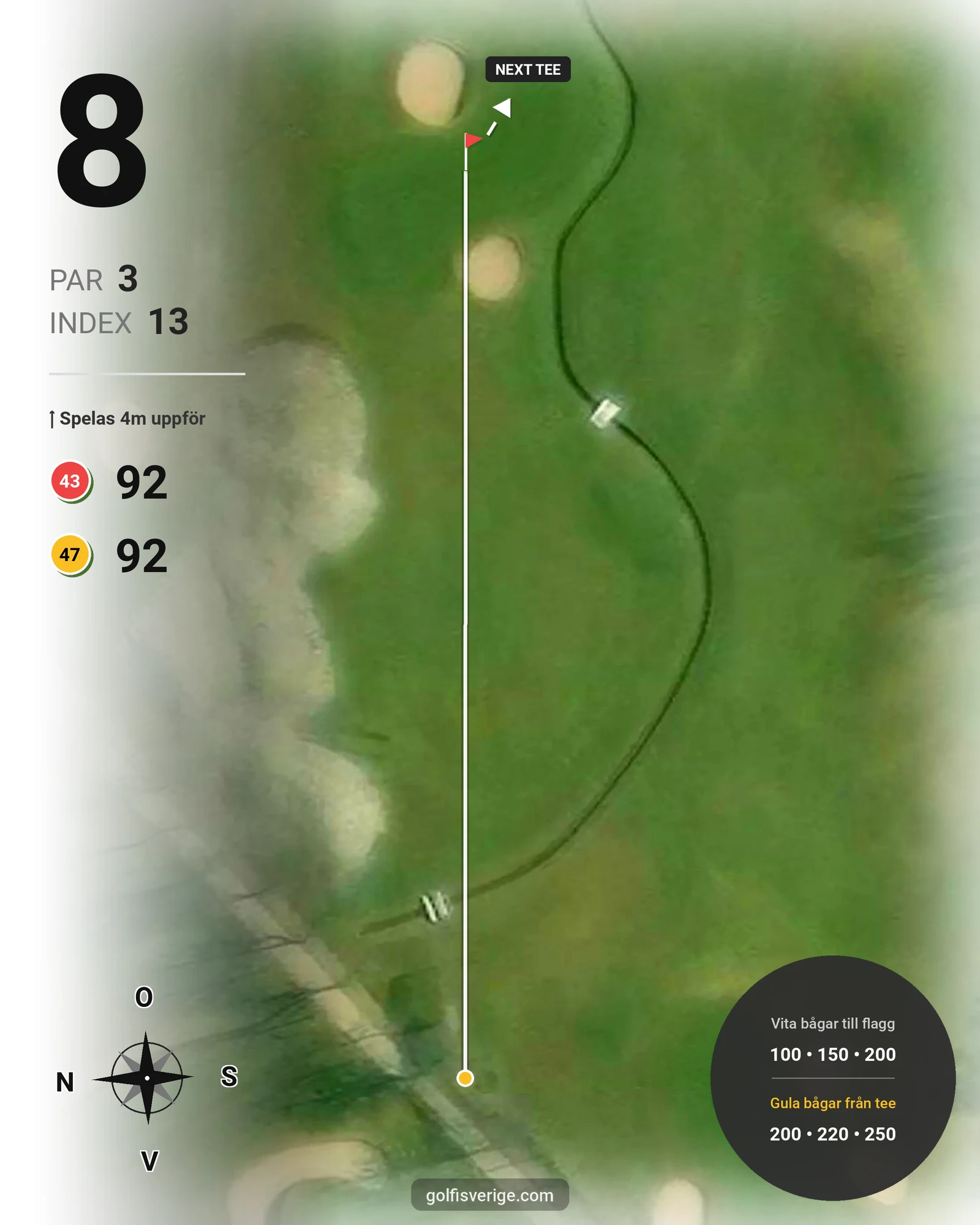 Banguide Särö GC - Särö 54 hål 8 karta