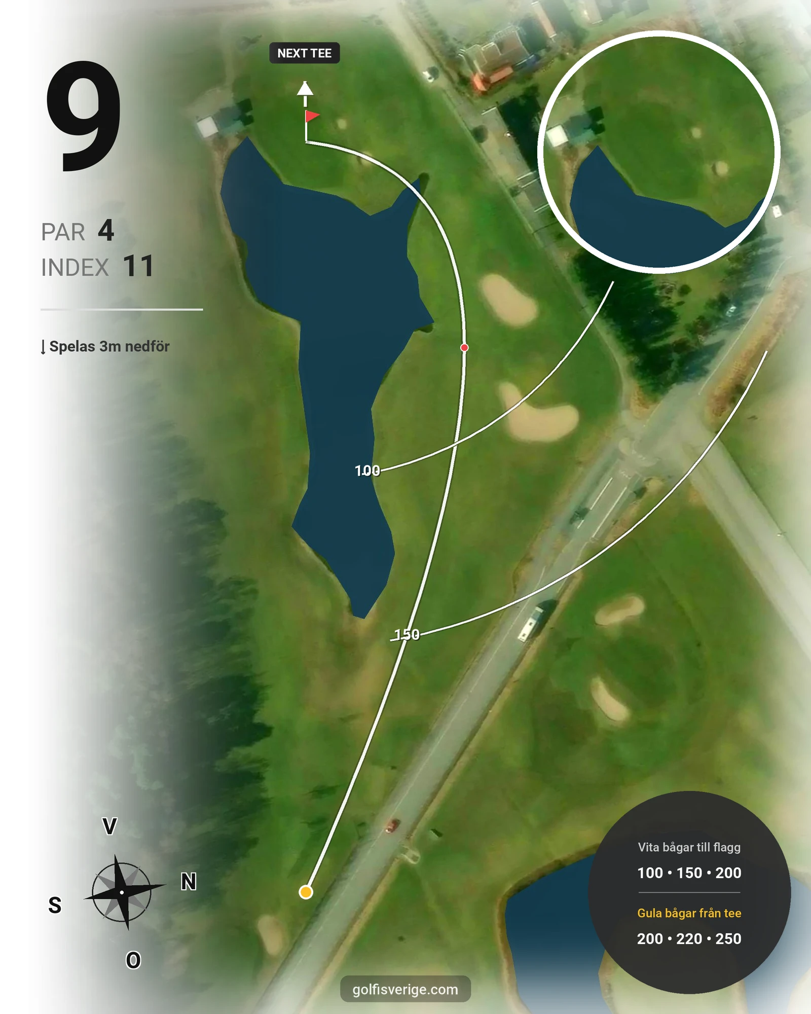 Banguide Särö 62 på Särö Golf Club - Hål 9 karta