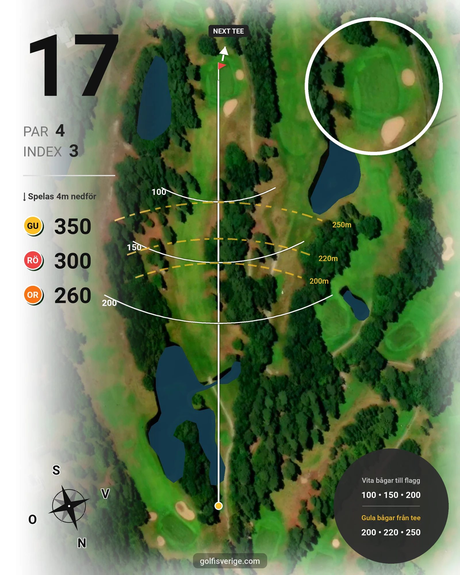 Banguide Saxnäs Golfbana på Saxnäs Golfklubb - Hål 17 karta