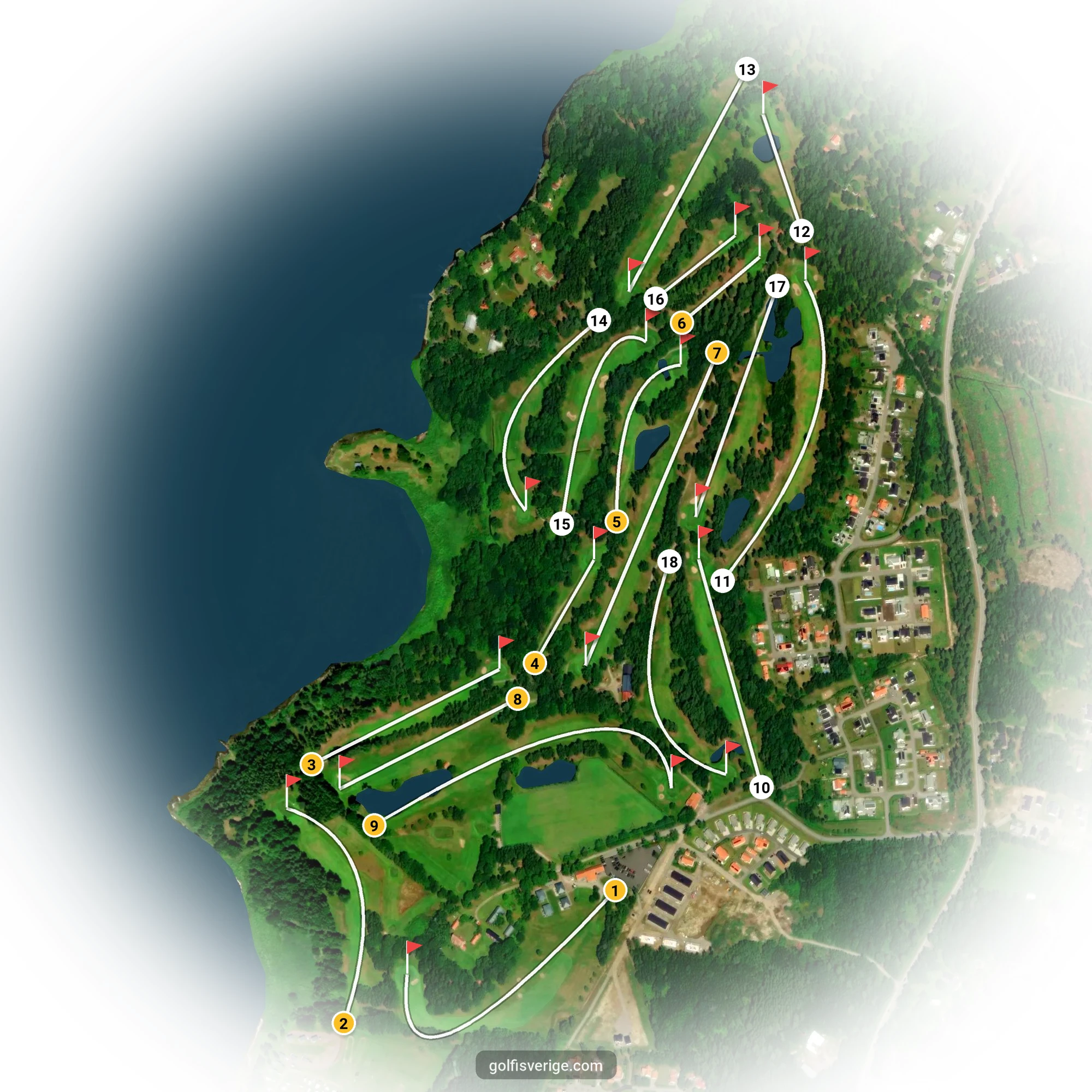 Banguide för Saxnäs Golfbana på Saxnäs Golfklubb