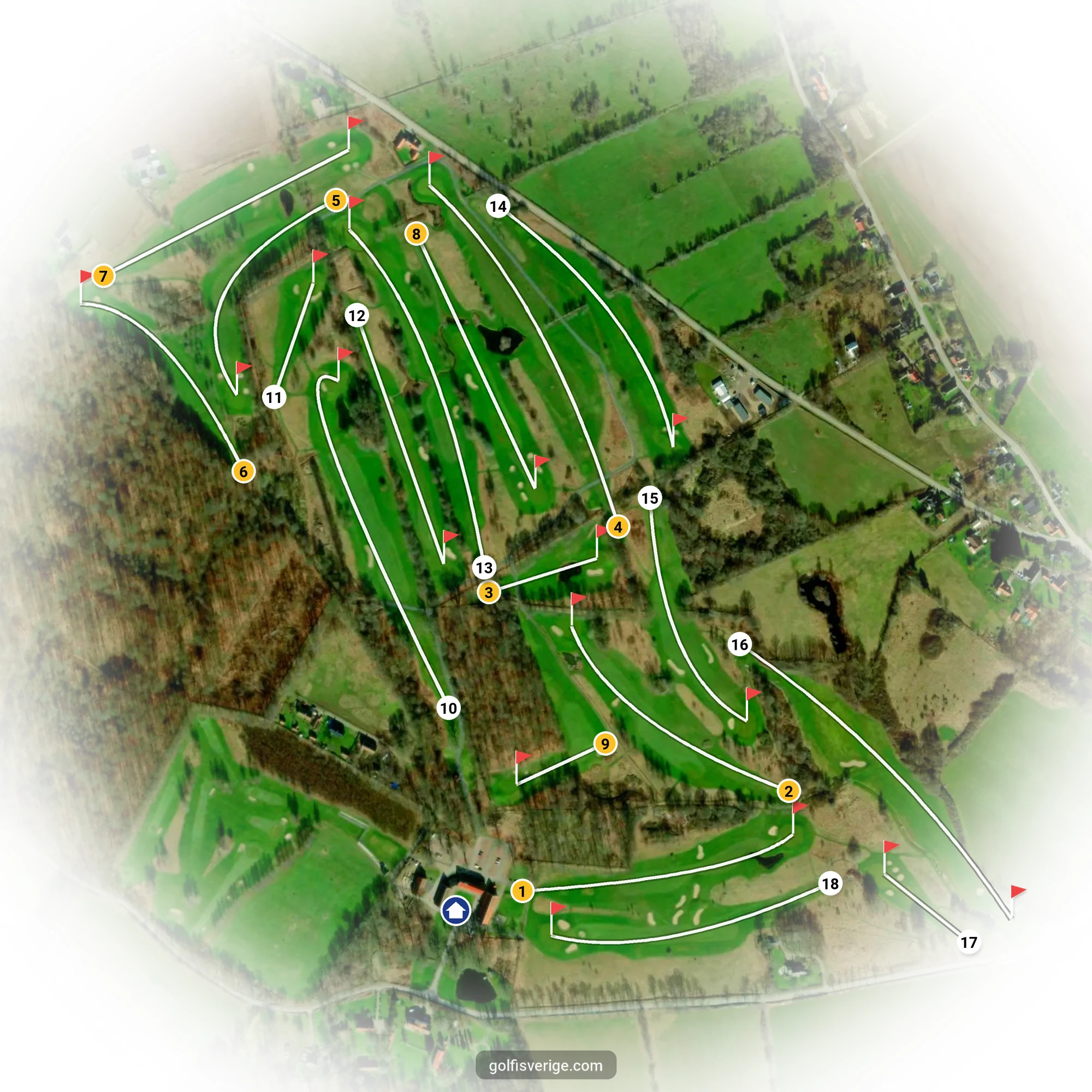 Course guide for the Regular course at Skepparslövs Golf Club