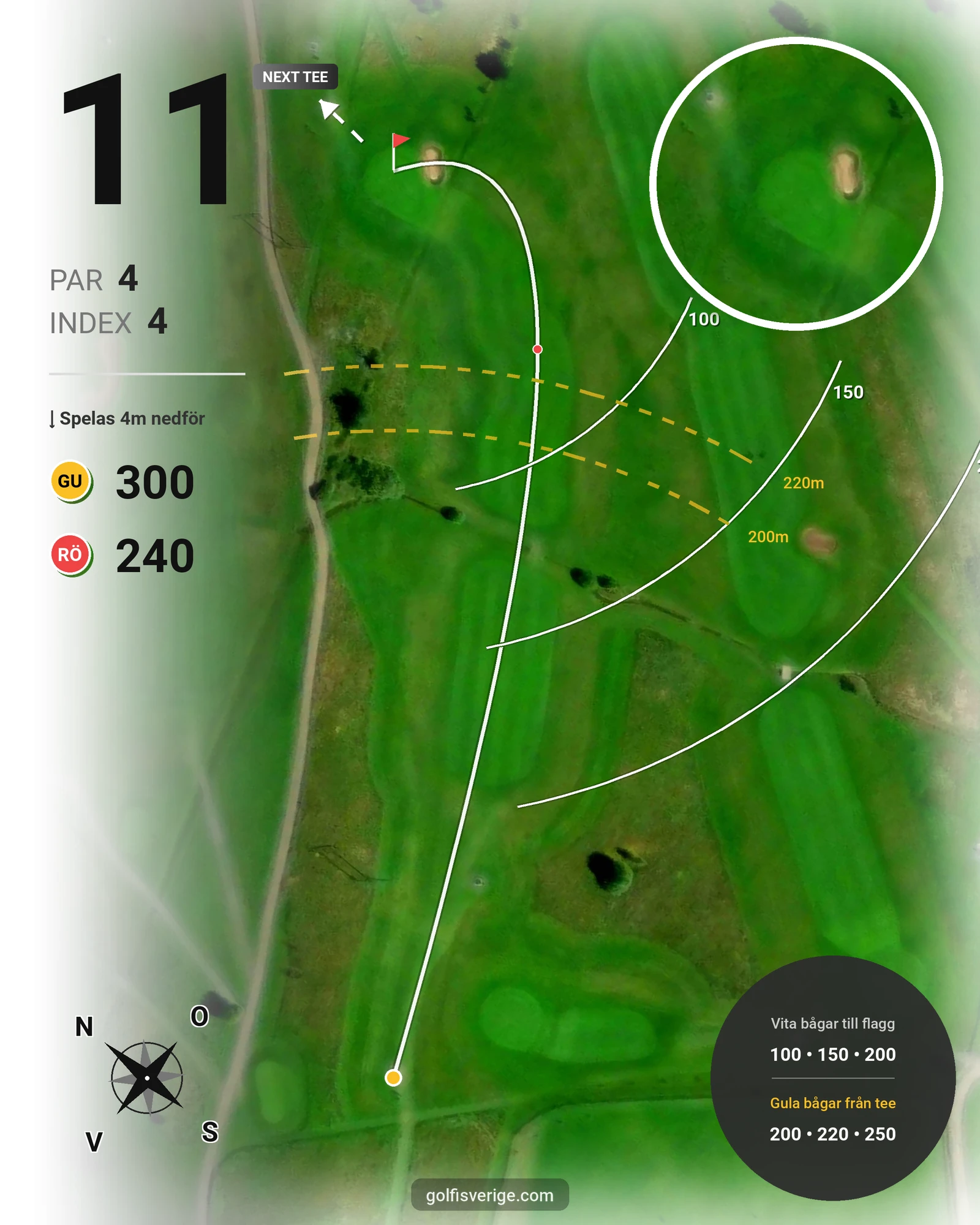 Banguide EnviLoopen 9-hålare Skerike GK på Skerike Golfklubb - Hål 11 karta