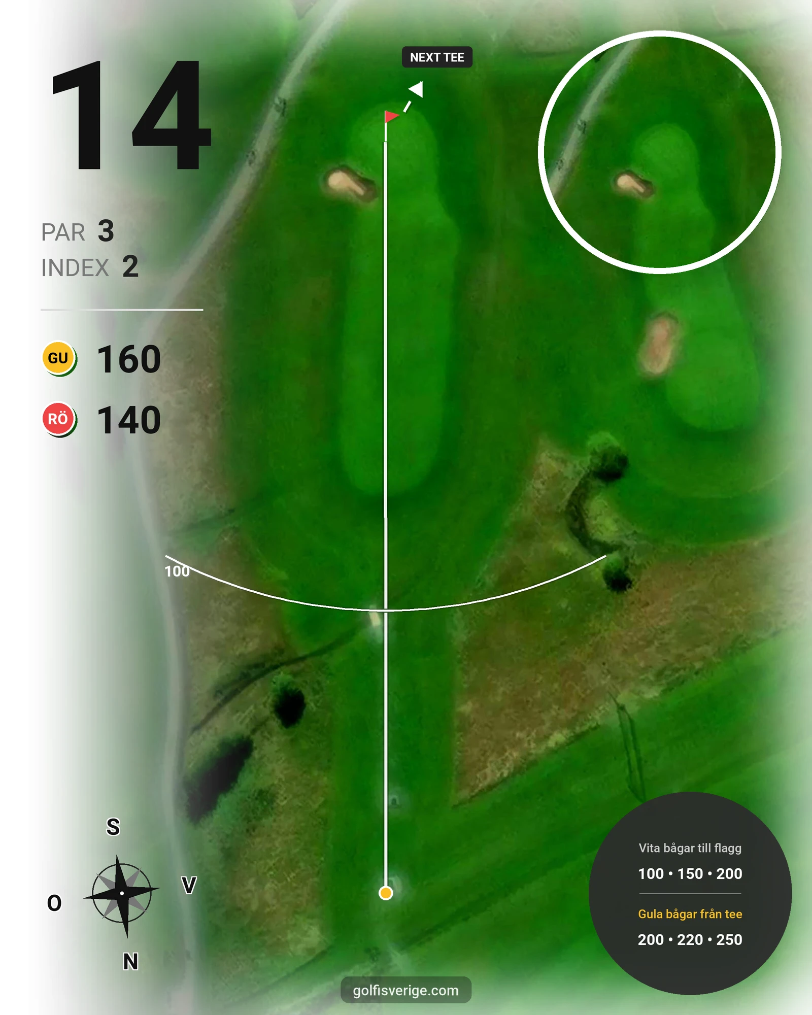 Banguide EnviLoopen 9-hålare Skerike GK på Skerike Golfklubb - Hål 14 karta