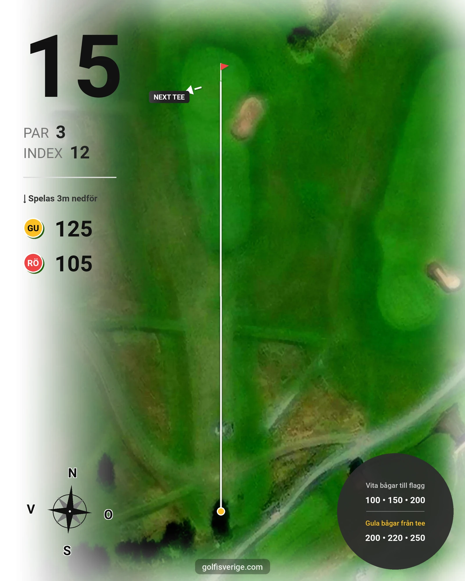 Banguide EnviLoopen 9-hålare Skerike GK på Skerike Golfklubb - Hål 15 karta