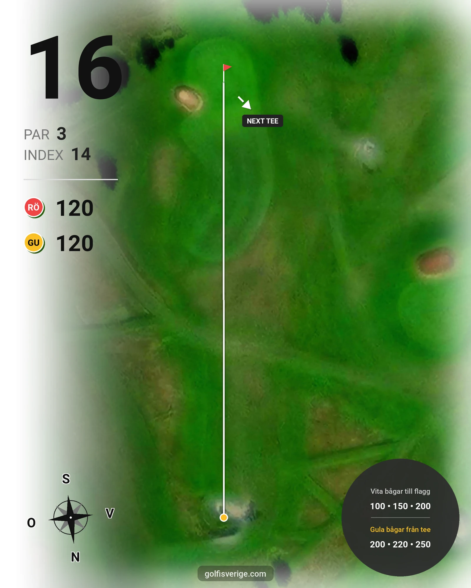 Banguide EnviLoopen 9-hålare Skerike GK på Skerike Golfklubb - Hål 16 karta