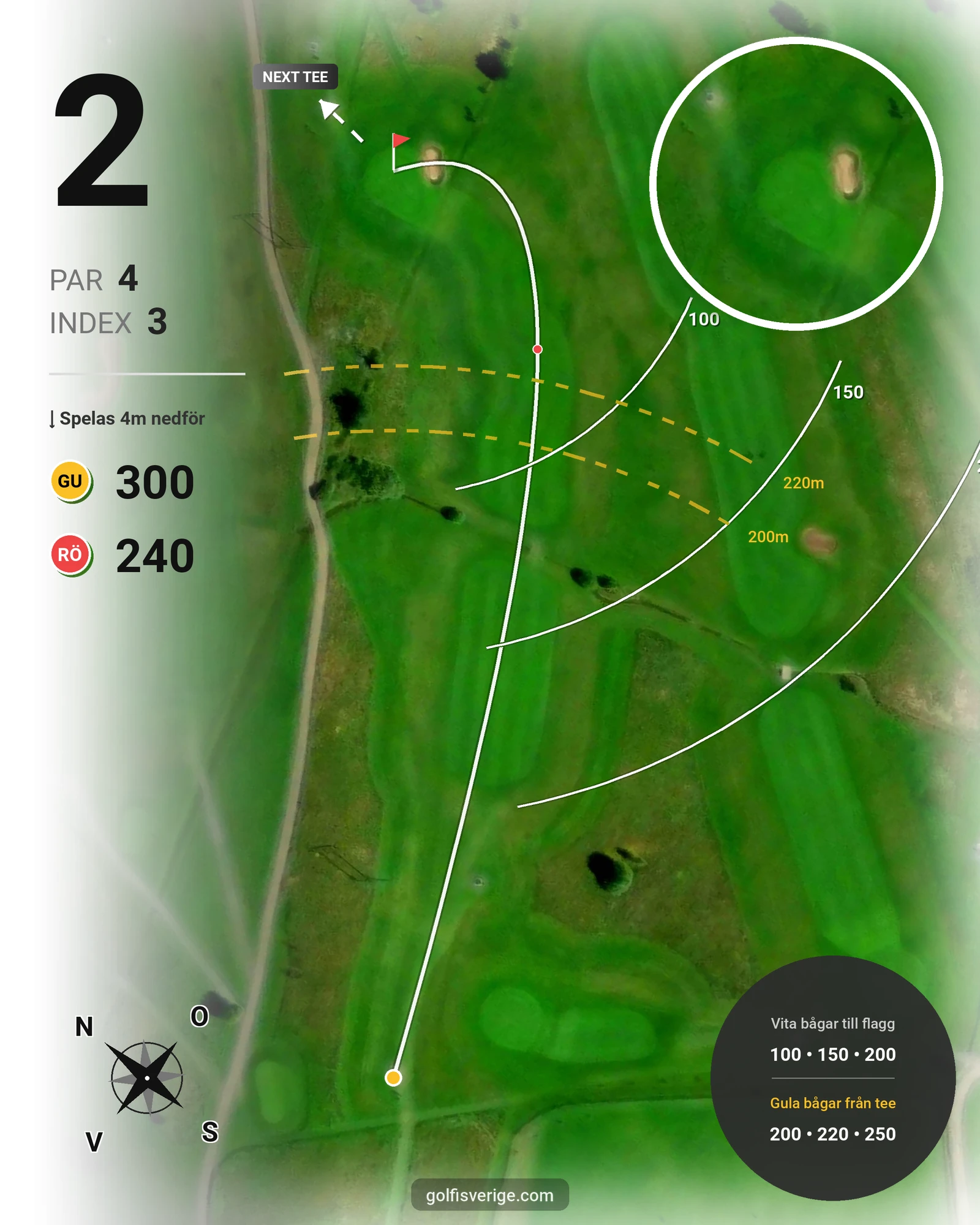 Banguide EnviLoopen 9-hålare Skerike GK på Skerike Golfklubb - Hål 2 karta