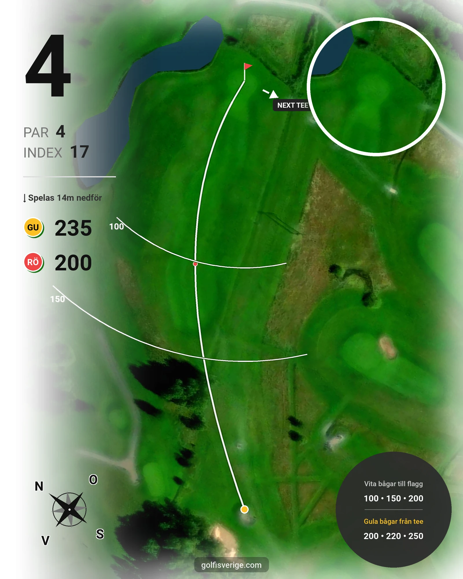 Banguide EnviLoopen 9-hålare Skerike GK på Skerike Golfklubb - Hål 4 karta