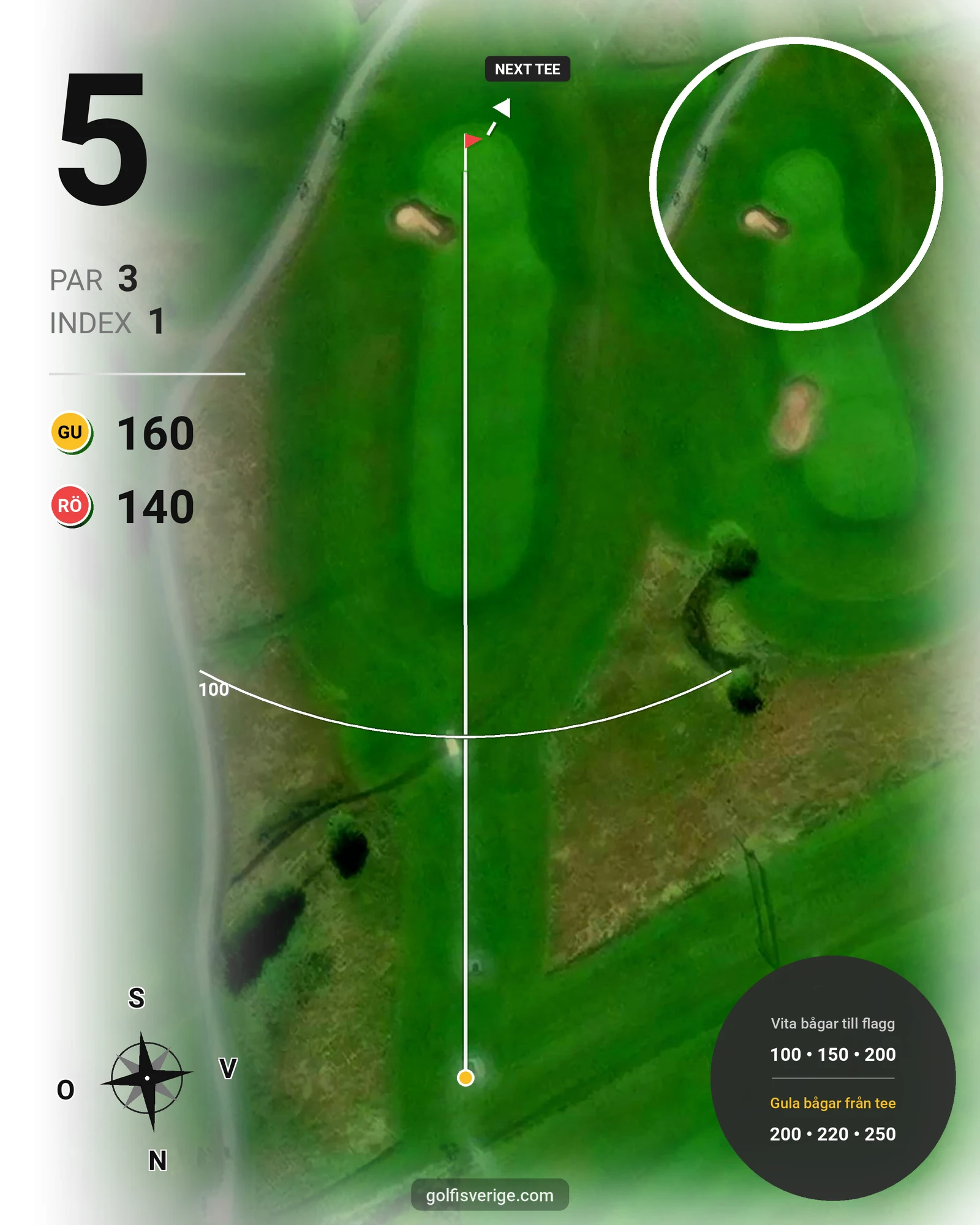 Banguide EnviLoopen 9-hålare Skerike GK på Skerike Golfklubb - Hål 5 karta