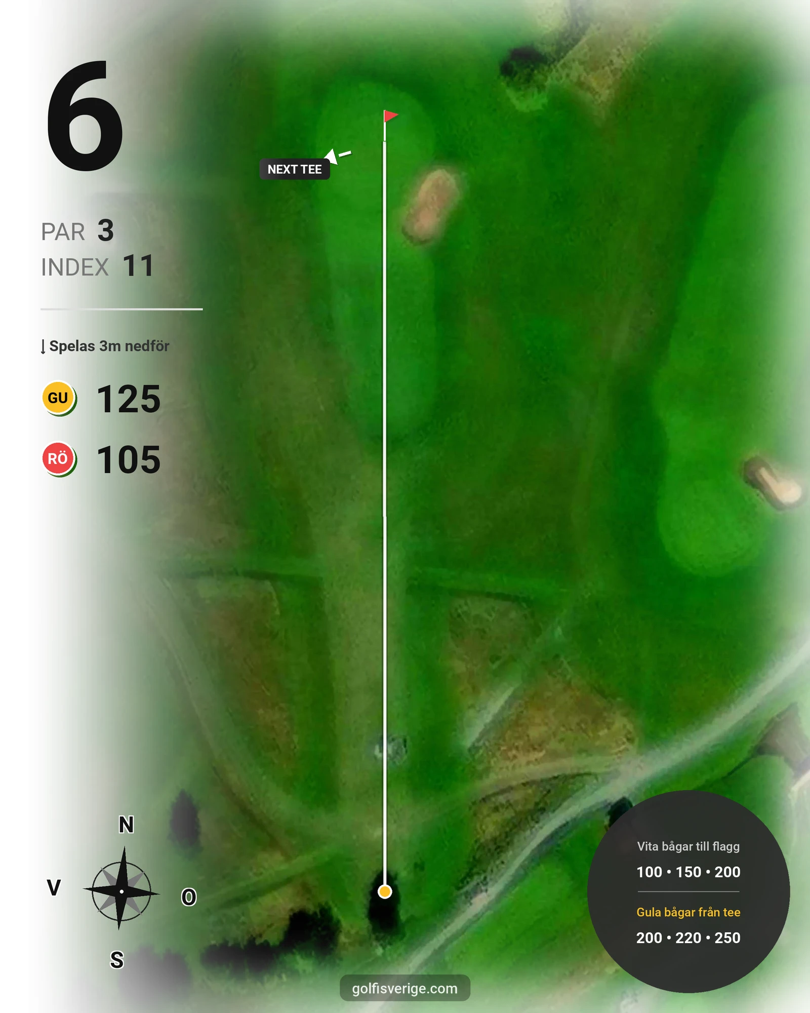 Banguide EnviLoopen 9-hålare Skerike GK på Skerike Golfklubb - Hål 6 karta