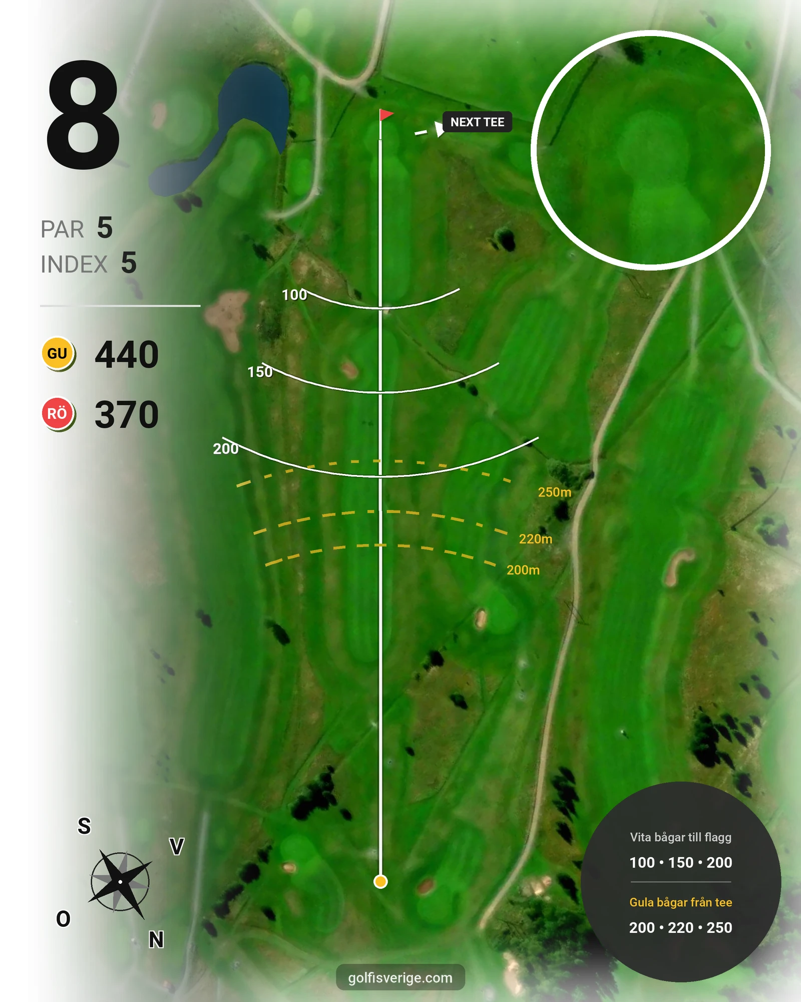 Banguide EnviLoopen 9-hålare Skerike GK på Skerike Golfklubb - Hål 8 karta