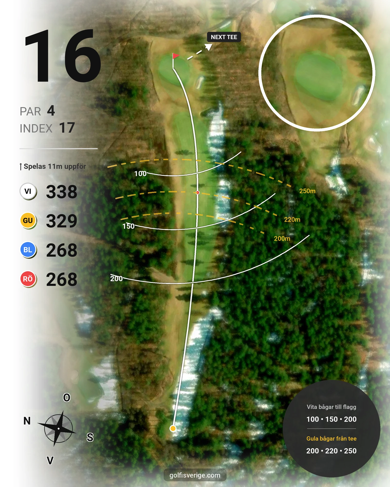 Banguide Skinnarebo 18 hål 16 karta