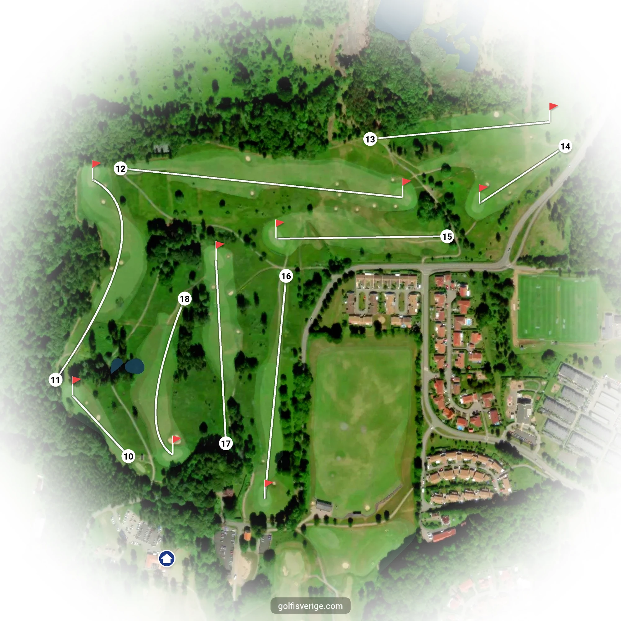 Course guide for the 9-hole Northern Course at Skövde Golf Club