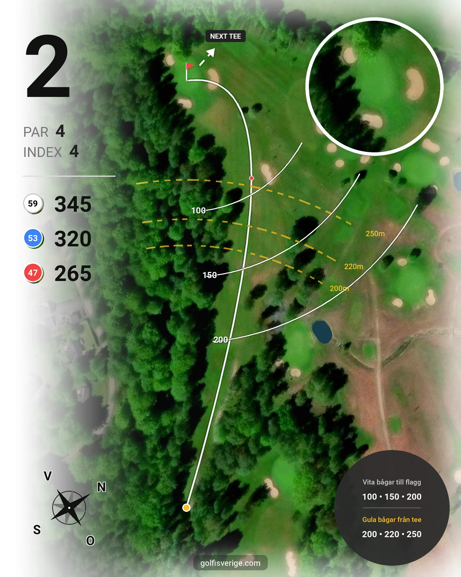 Banguide Skyrups Golfklubb på Skyrups Golfklubb - Hål 2 karta