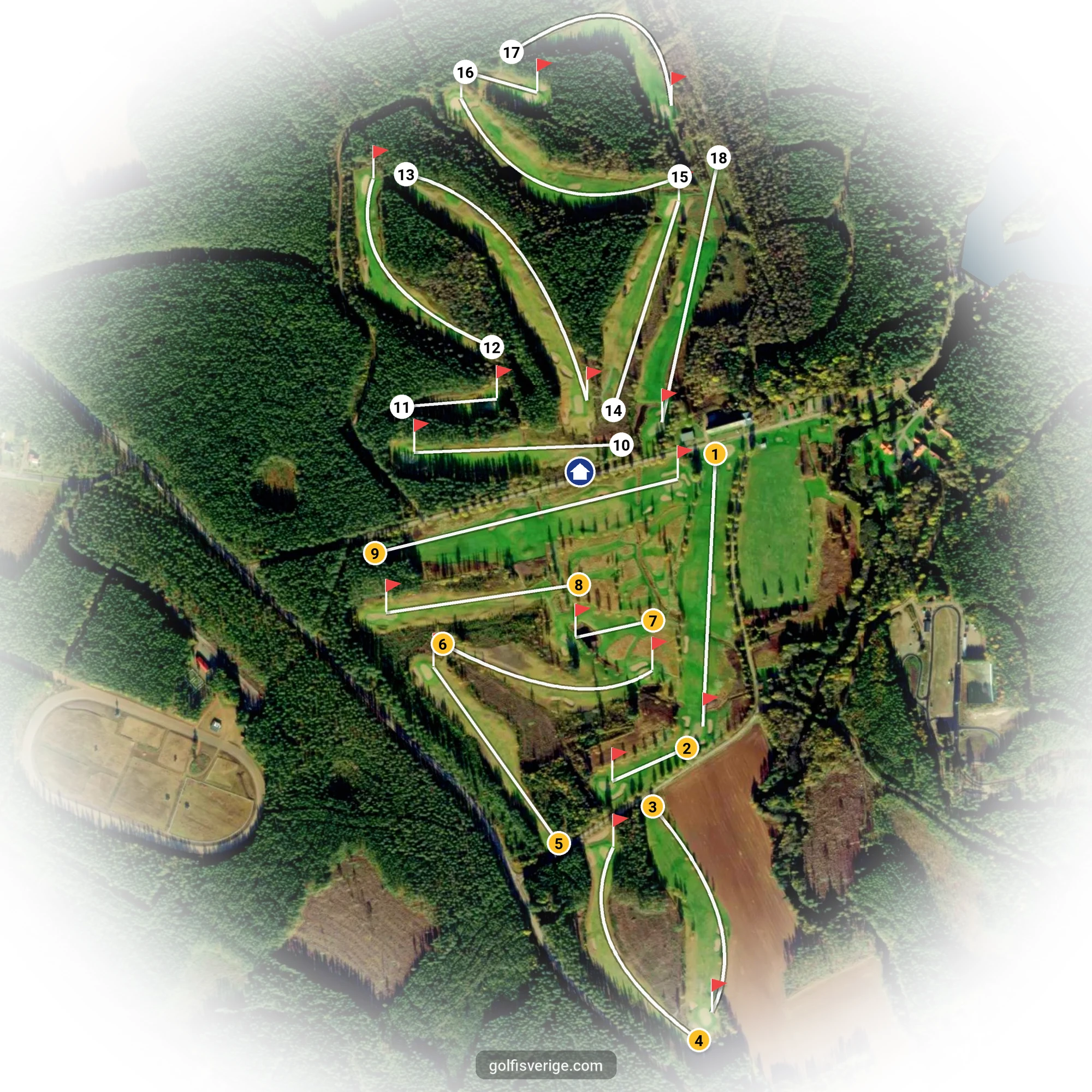 Course guide for Snöå Golf Course at Snöå Golf Club
