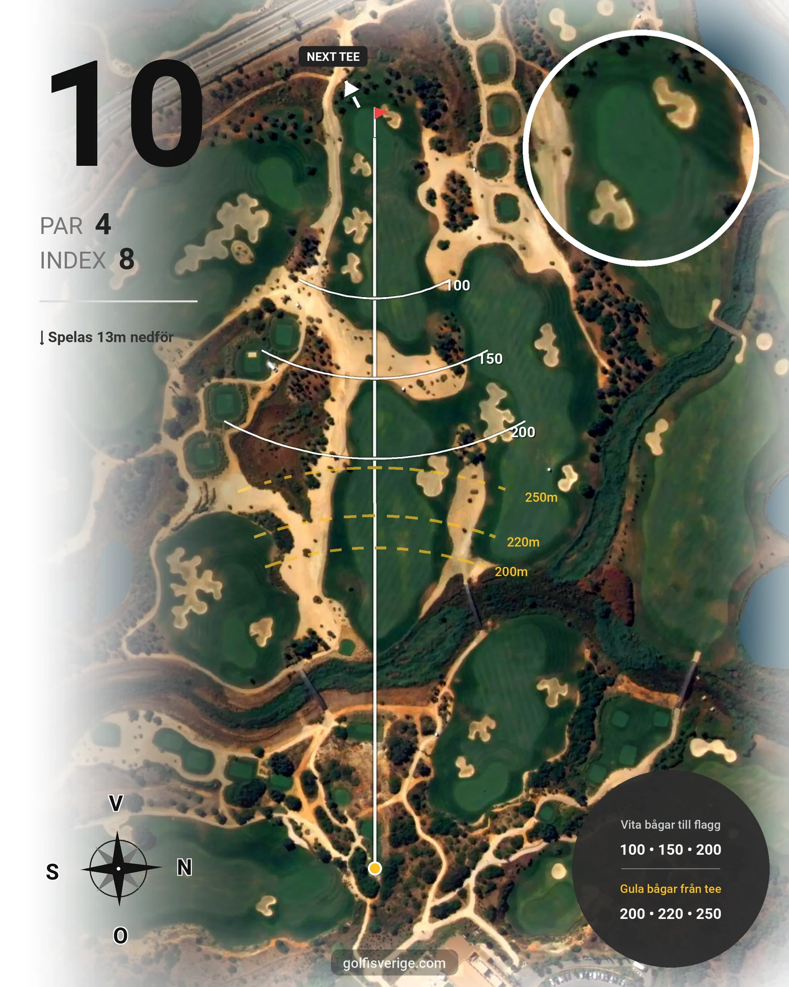 Banguide Faldo Amendoeira  hål 10 karta