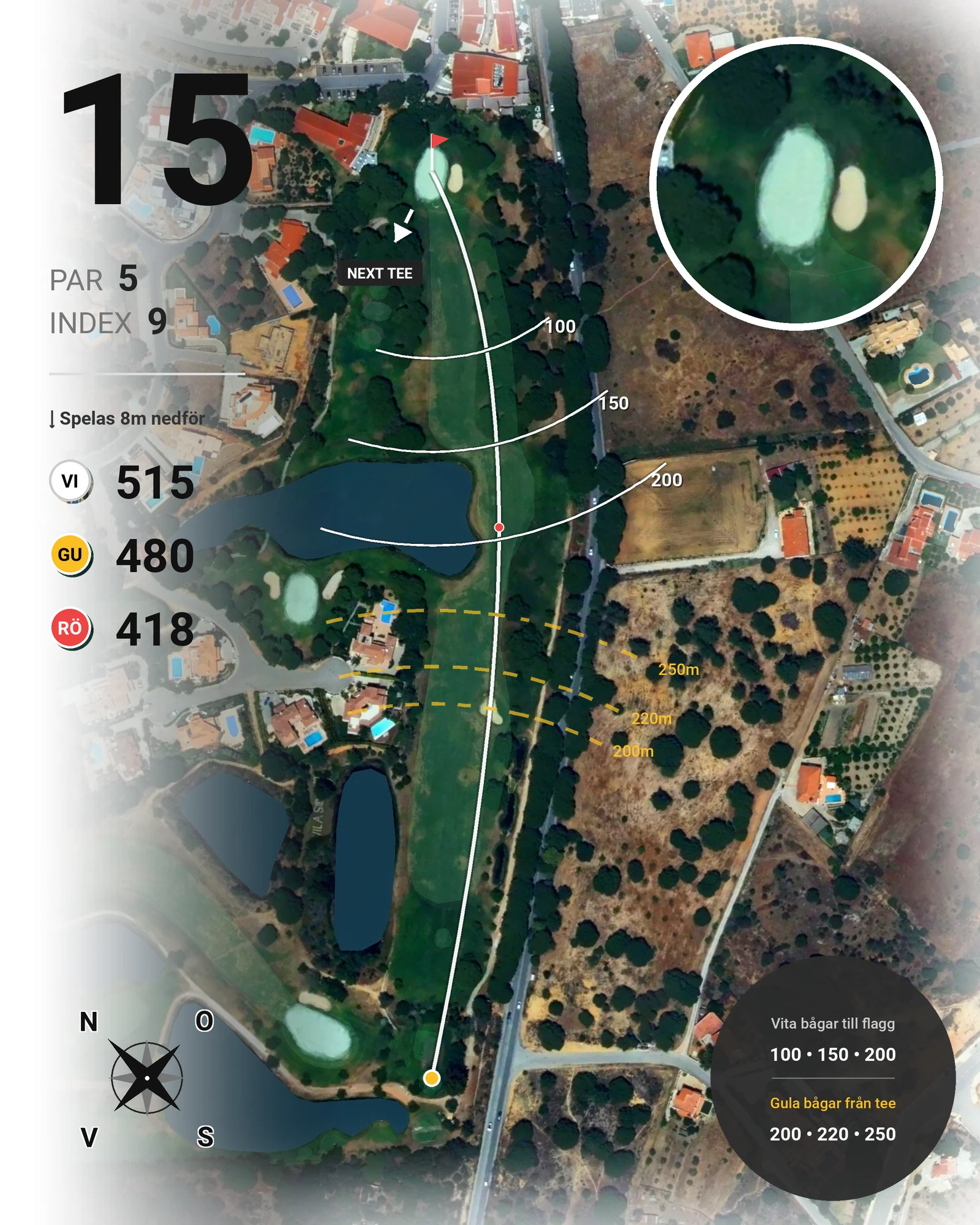 Banguide Vila Sol 19-9 hål 15 karta