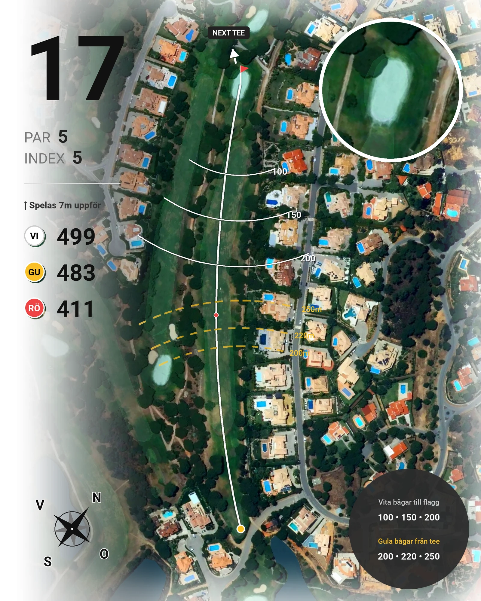 Banguide Vila Sol 19-9 hål 17 karta