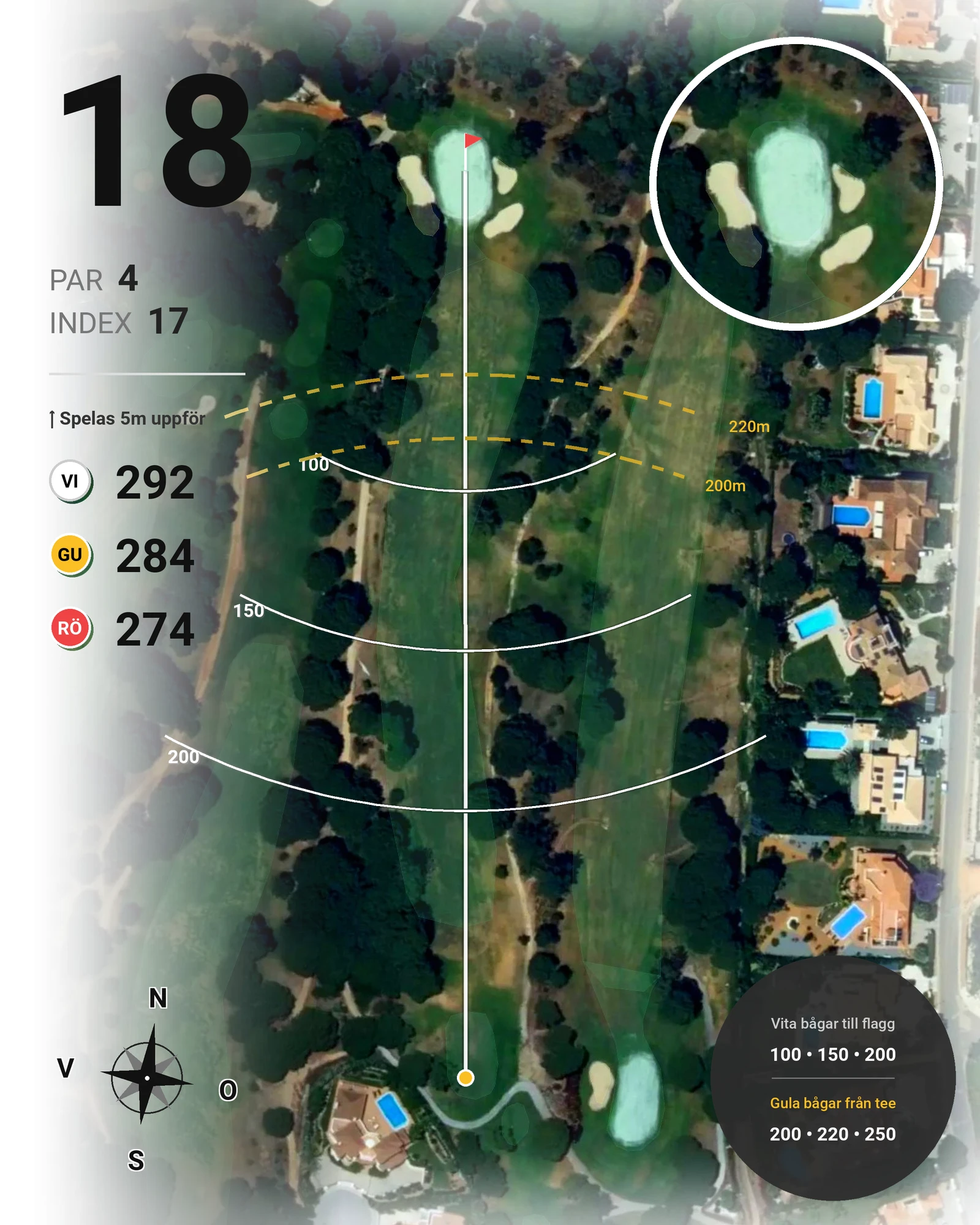 Banguide Vila Sol 19-9 hål 18 karta